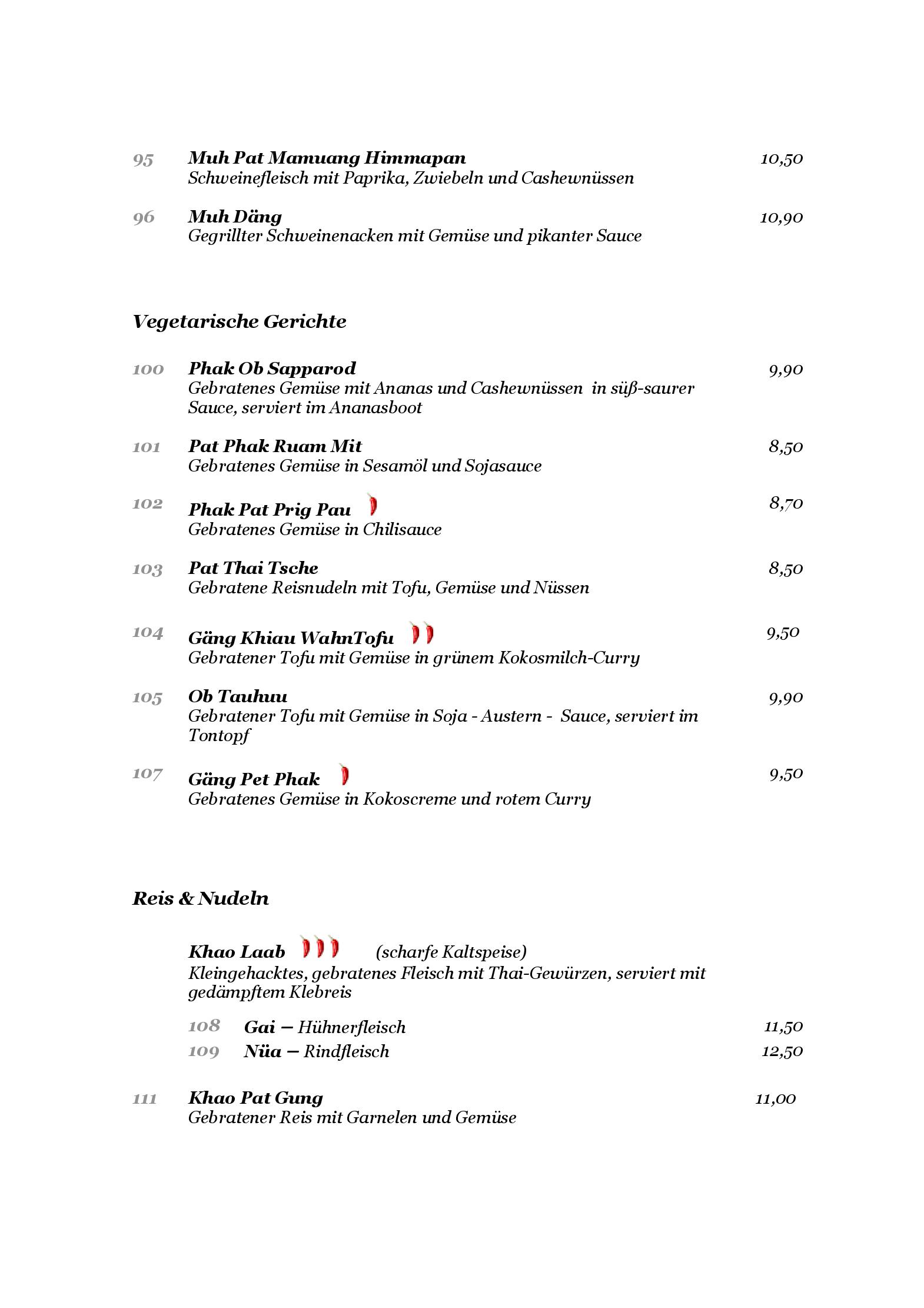 Speisekarte THAI-RESTAURANT HUA HIN in Bayreuth, Seite 9