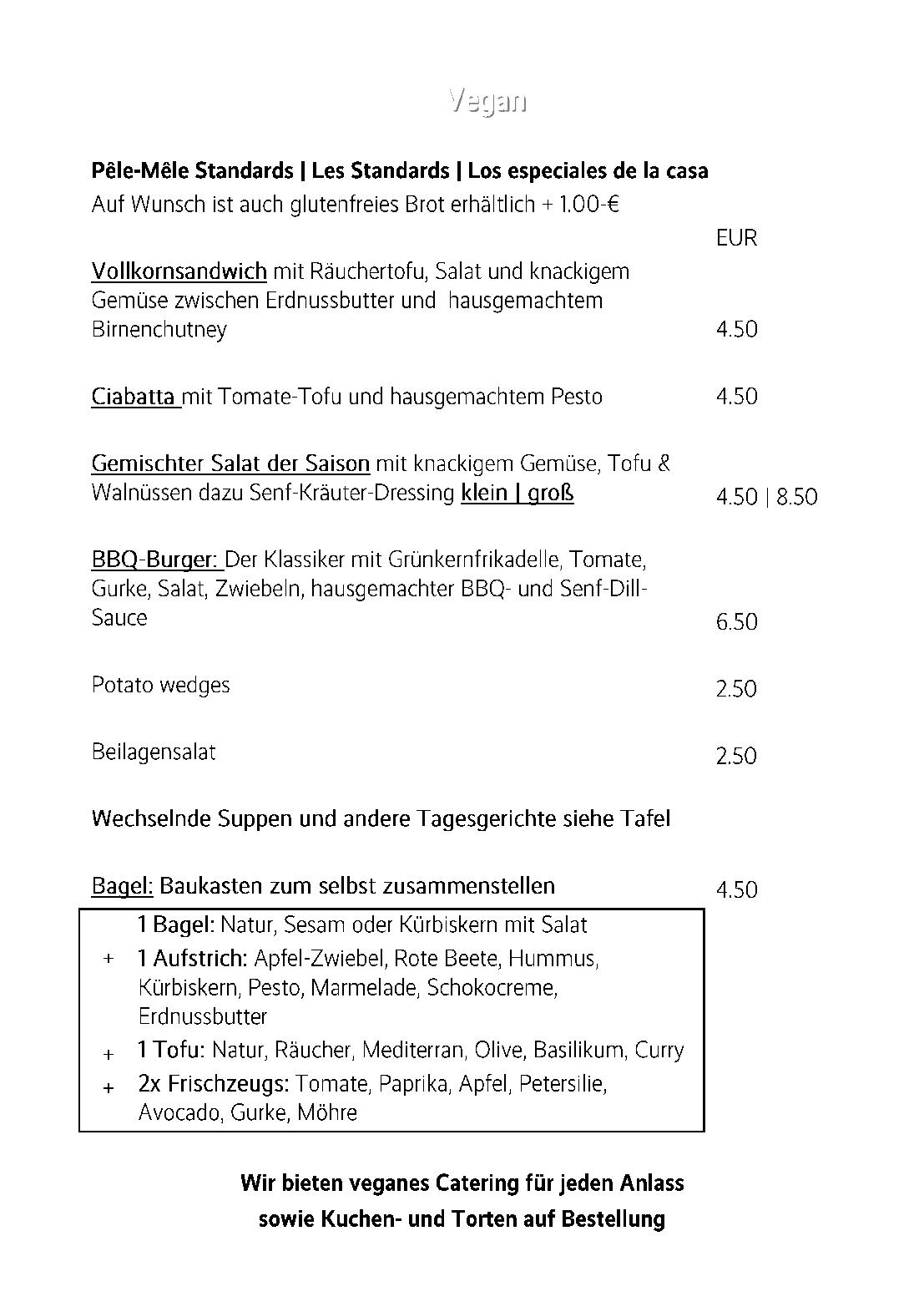 Speisekarte Pêle-Mêle in  Berlin, Seite 5