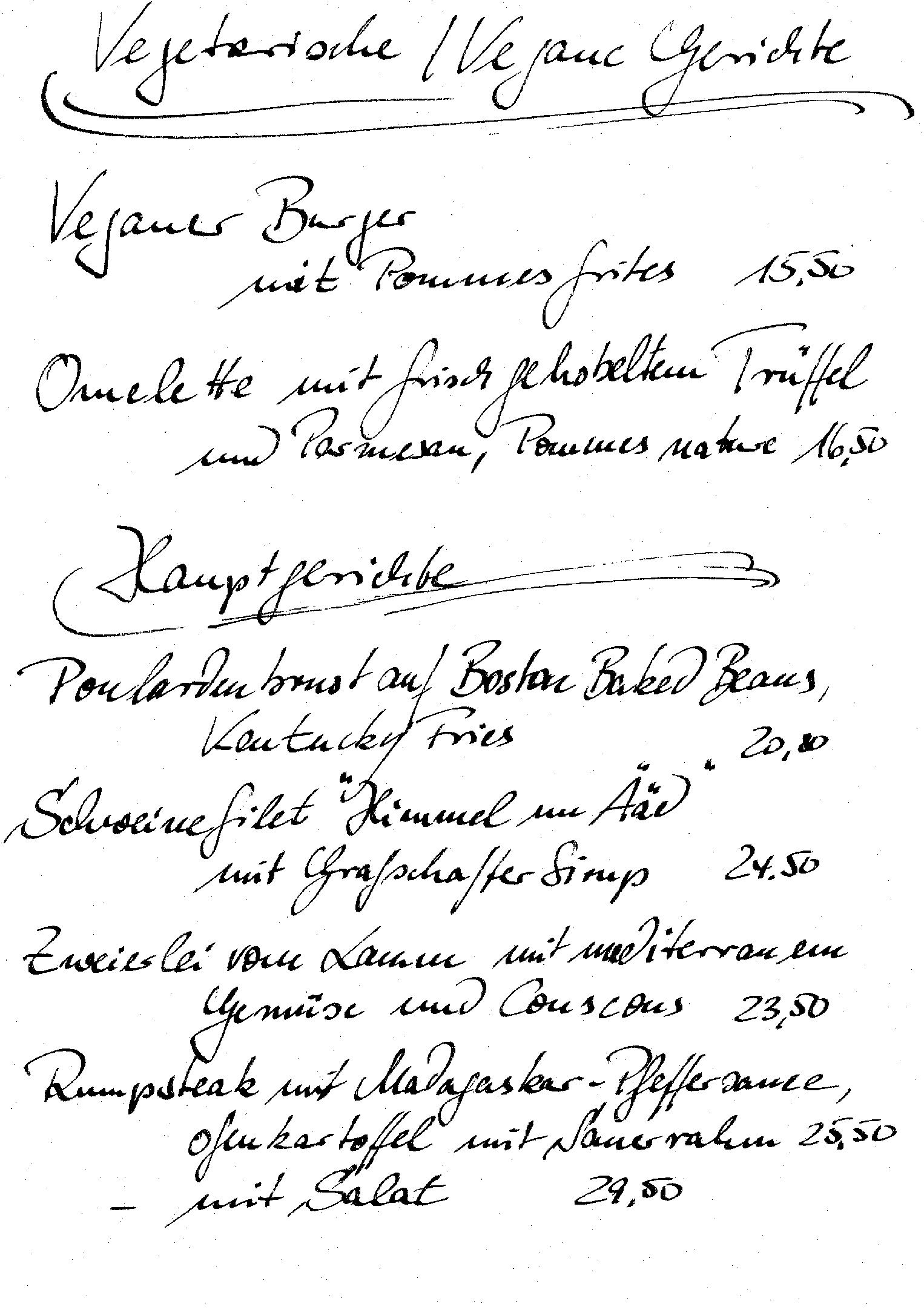 Speisekarte Kaiser Friedrich in Mönchengladbach, Seite 4