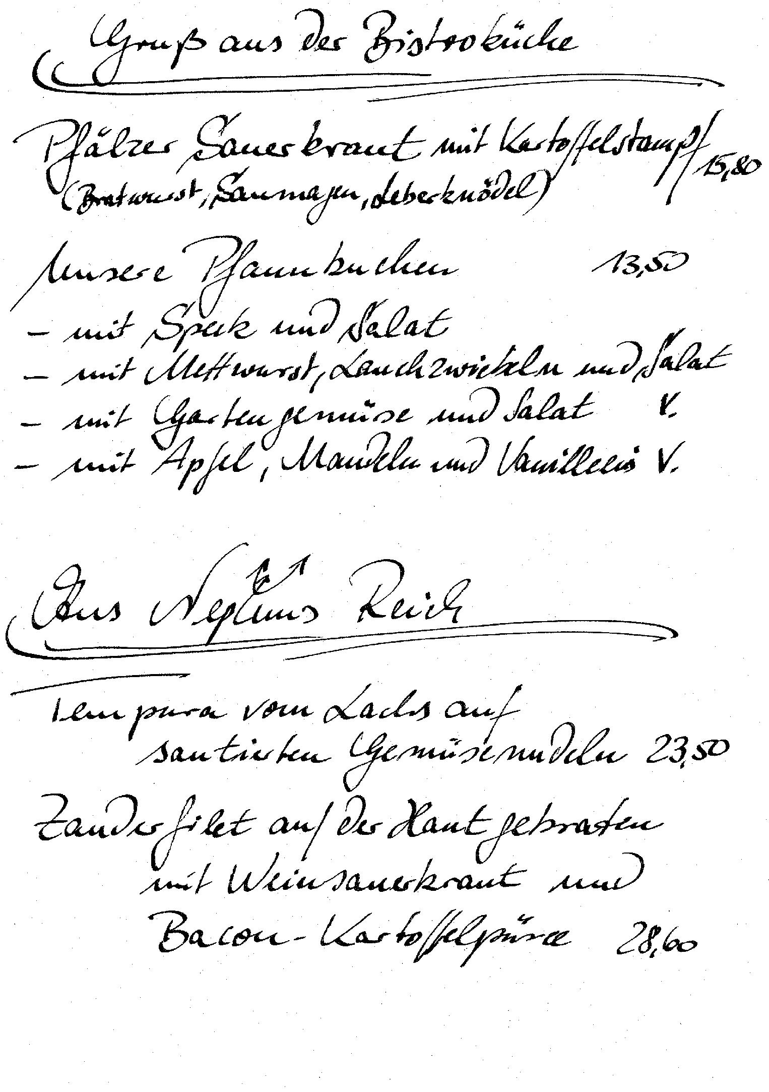 Speisekarte Kaiser Friedrich in Mönchengladbach, Seite 5