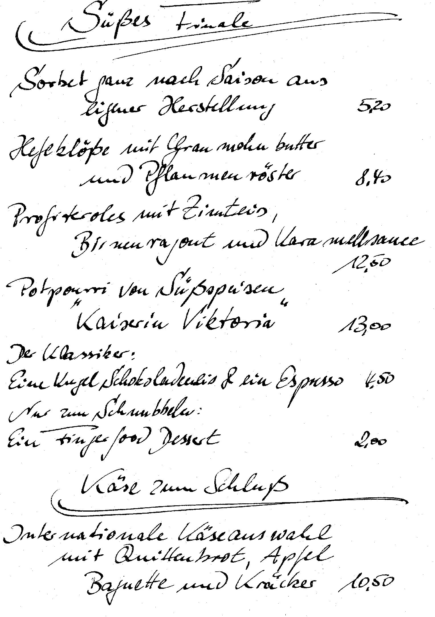 Speisekarte Kaiser Friedrich in Mönchengladbach, Seite 6