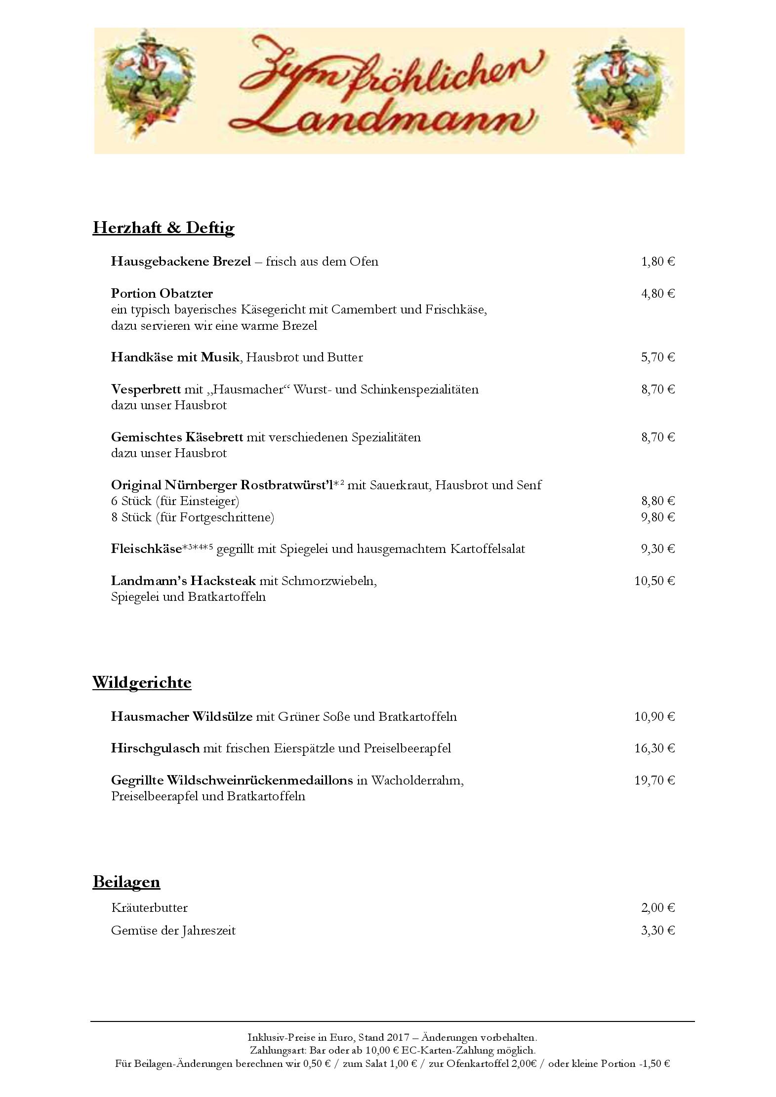 Speisekarte Zum fröhlichen Landmann in Kelkheim (Taunus), Seite 3