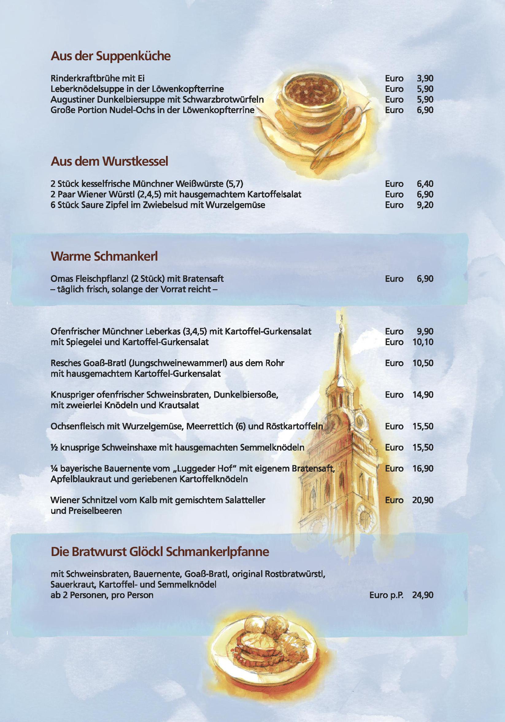 Speisekarte Bratwurstglöckl in München, Seite 4