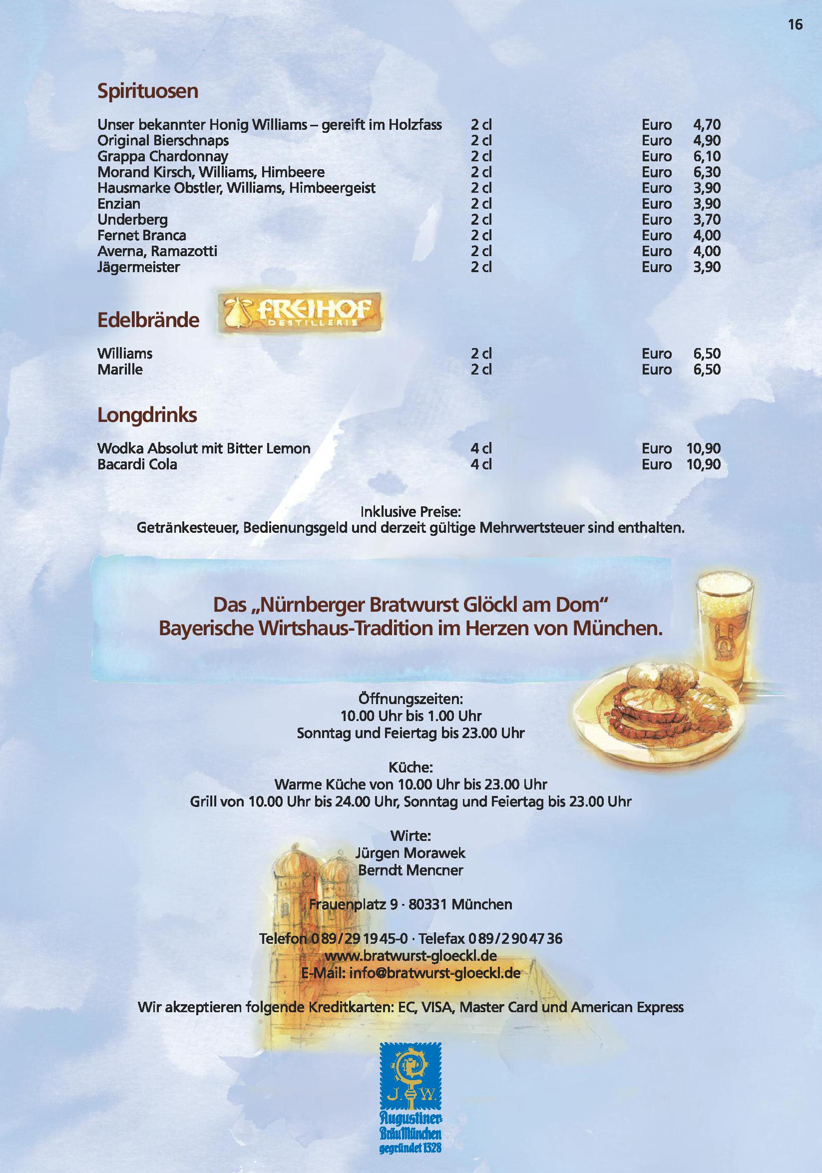 Speisekarte Bratwurstglöckl in München, Seite 8