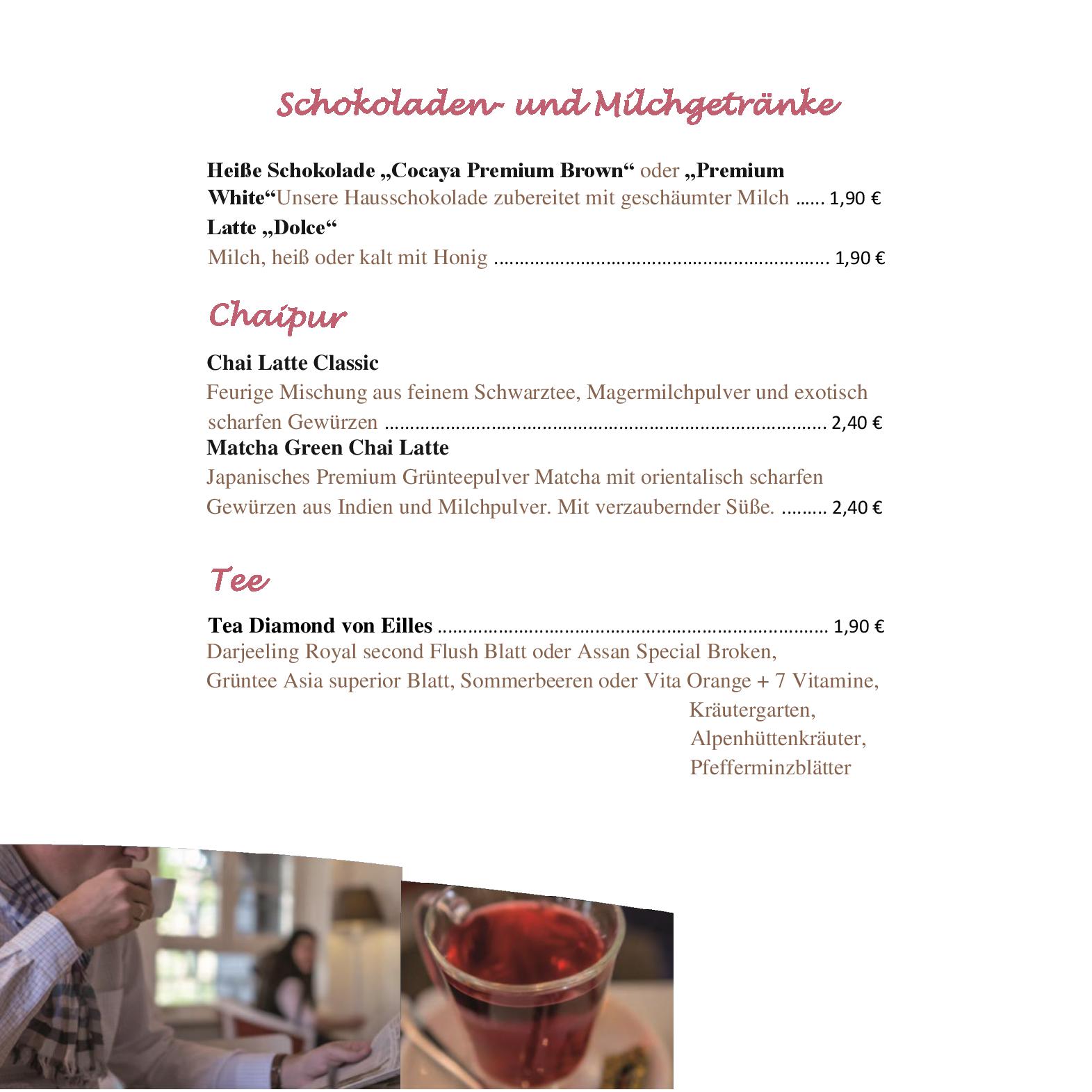 Speisekarte Café Balduin in Trier, Seite 9