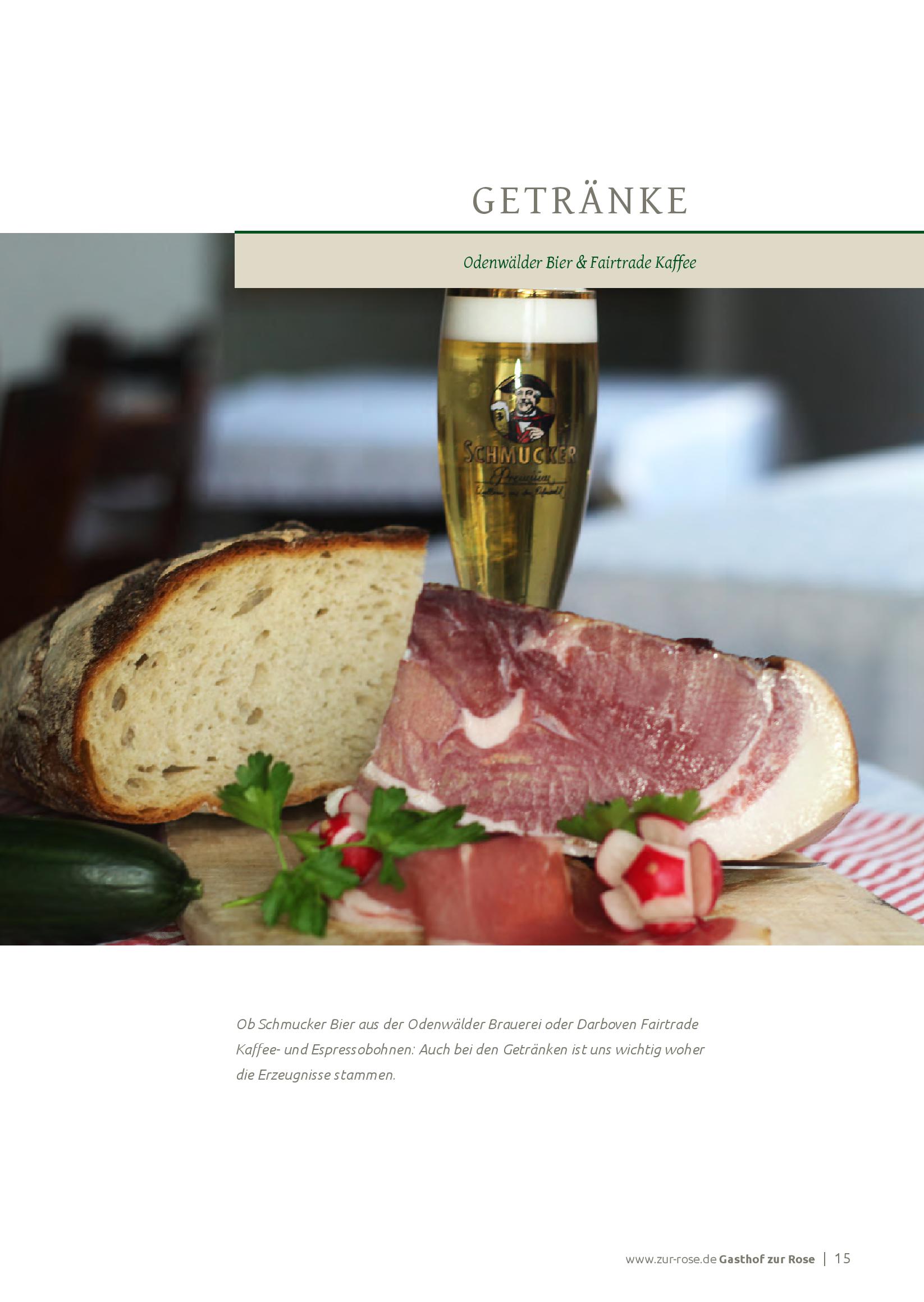 Speisekarte Gasthof zur Rose in Weinheim, Seite 15