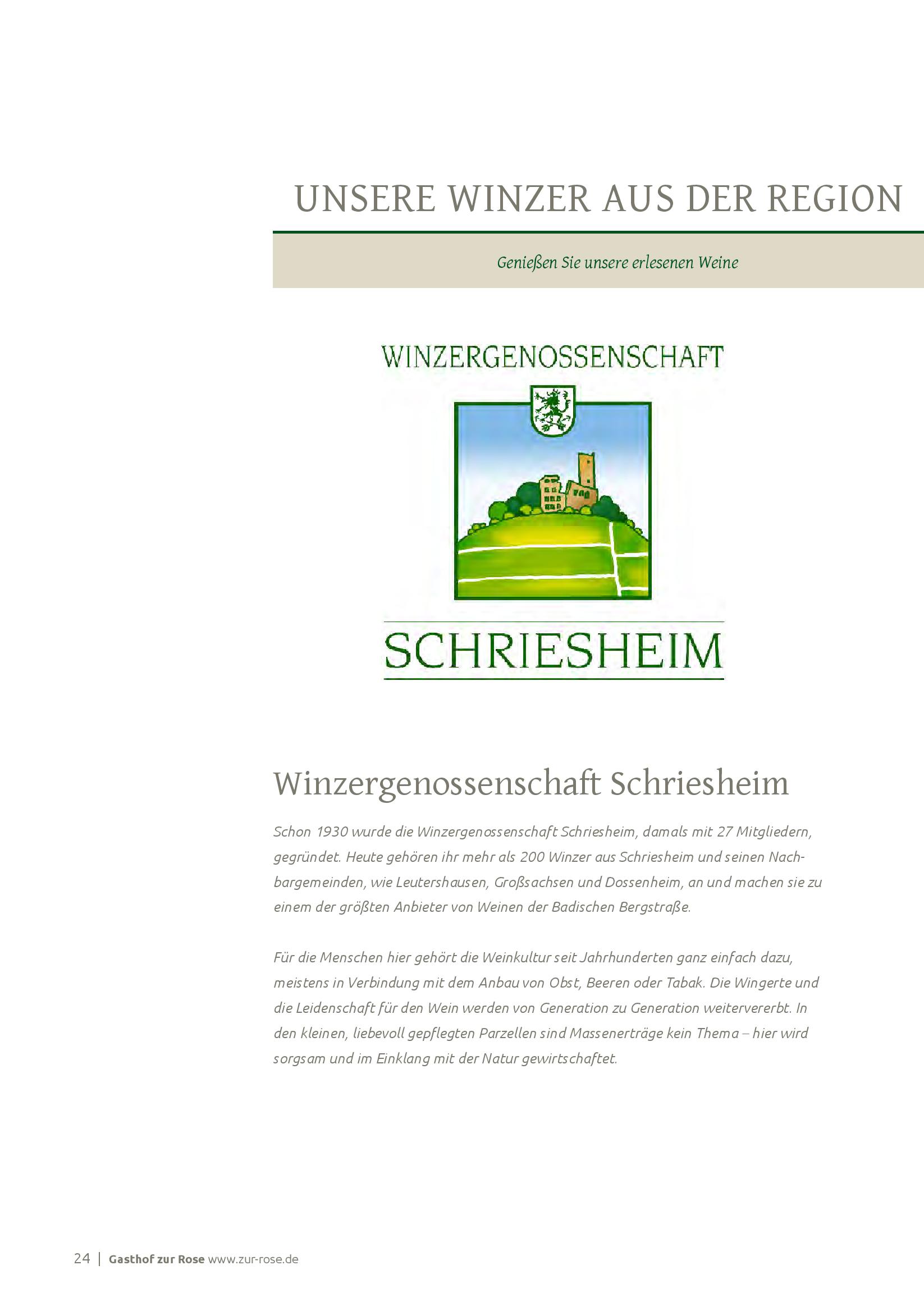 Speisekarte Gasthof zur Rose in Weinheim, Seite 24