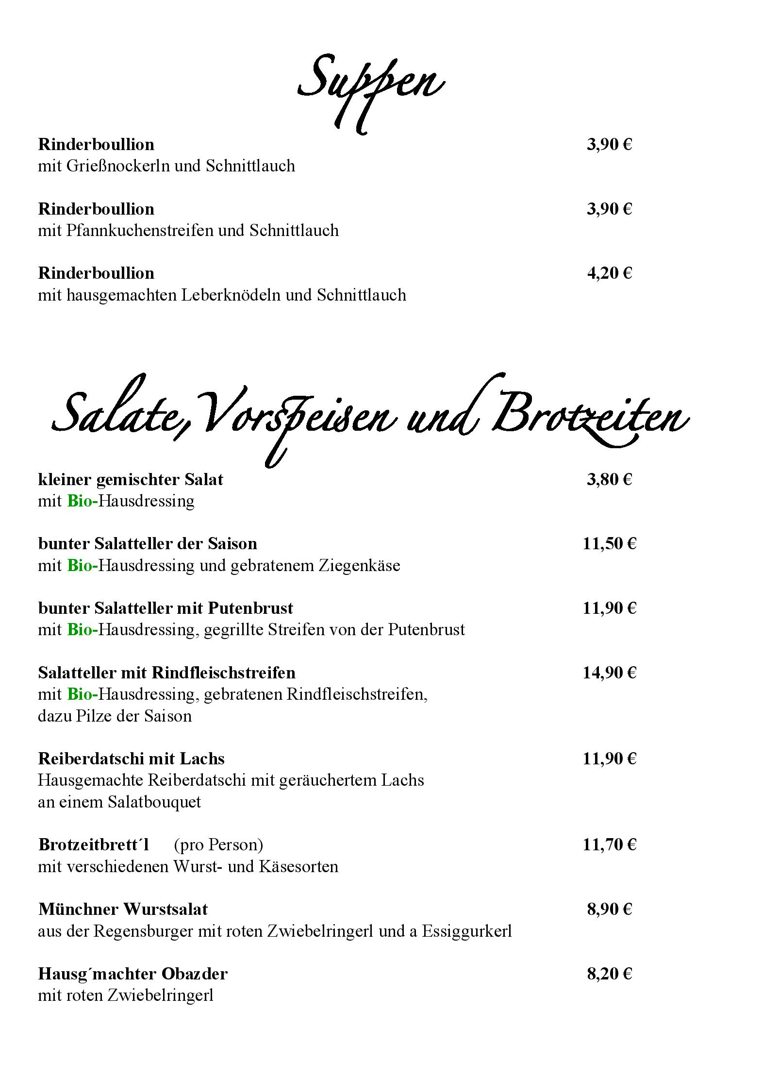 Speisekarte Zur Geyerwally in München, Seite 5