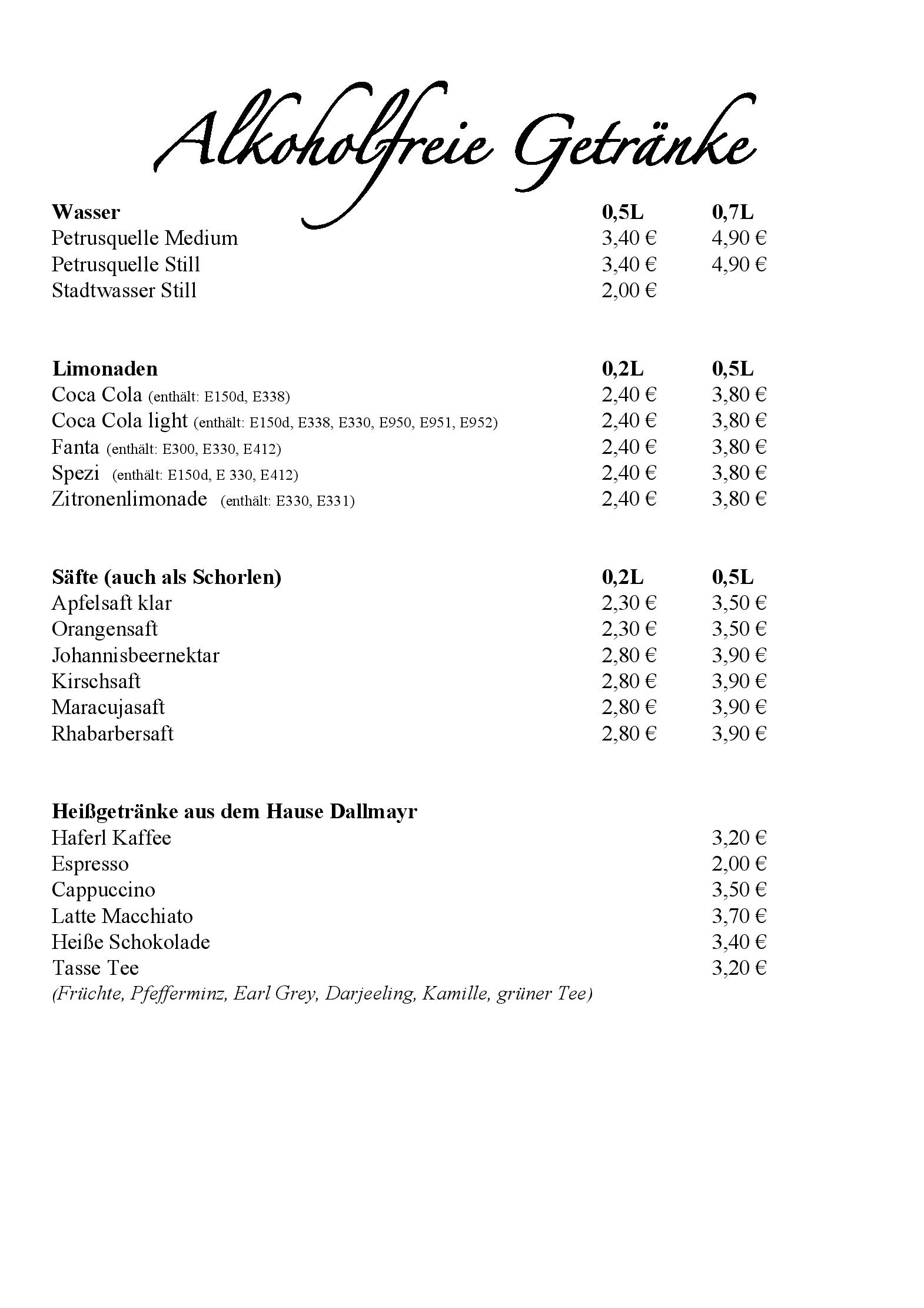 Speisekarte Zur Geyerwally in München, Seite 8
