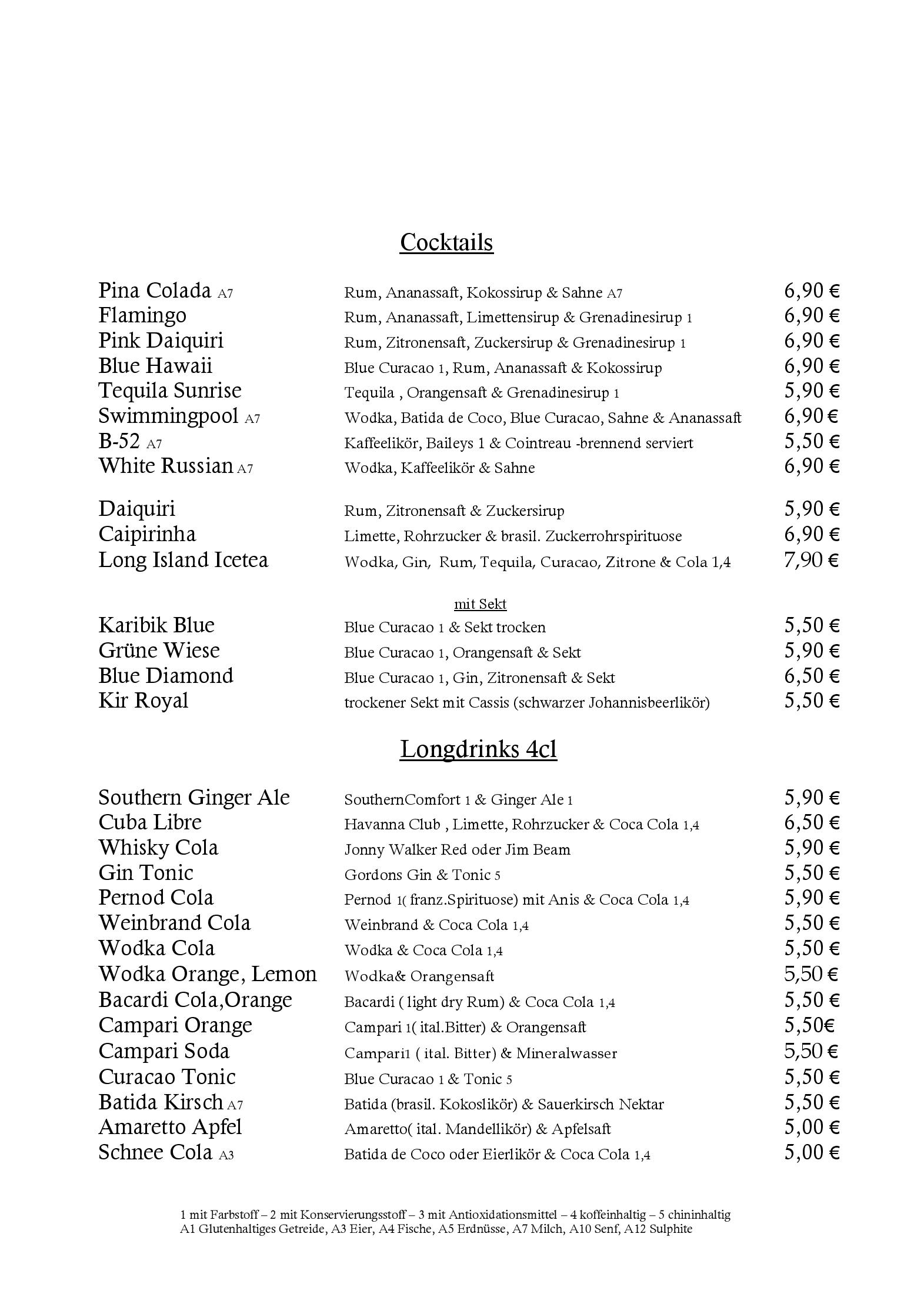Speisekarte 'Hegel' Bar/Restaurant in Magdeburg, Seite 8