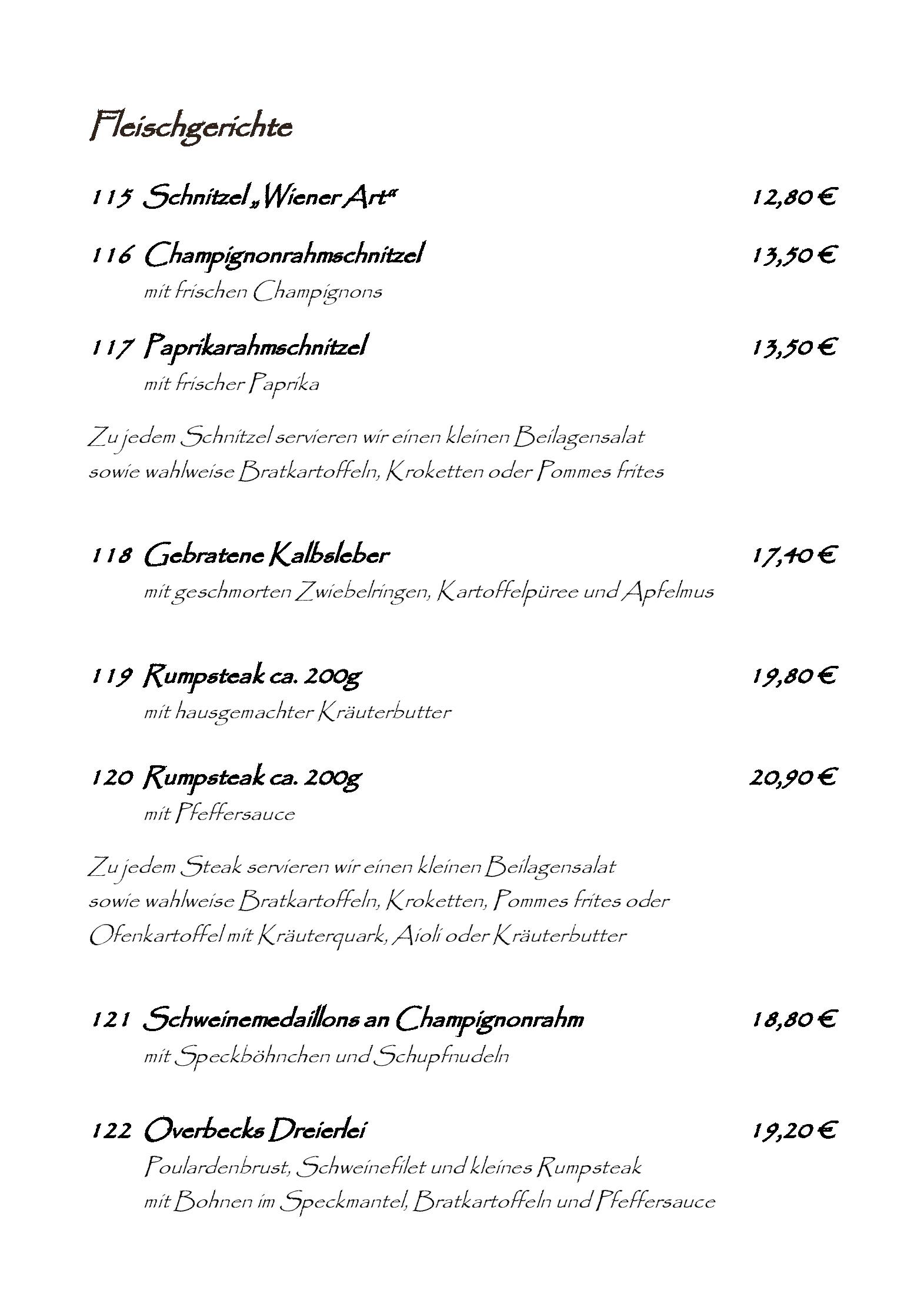 Speisekarte Overbeckshof in Bottrop, Seite 3