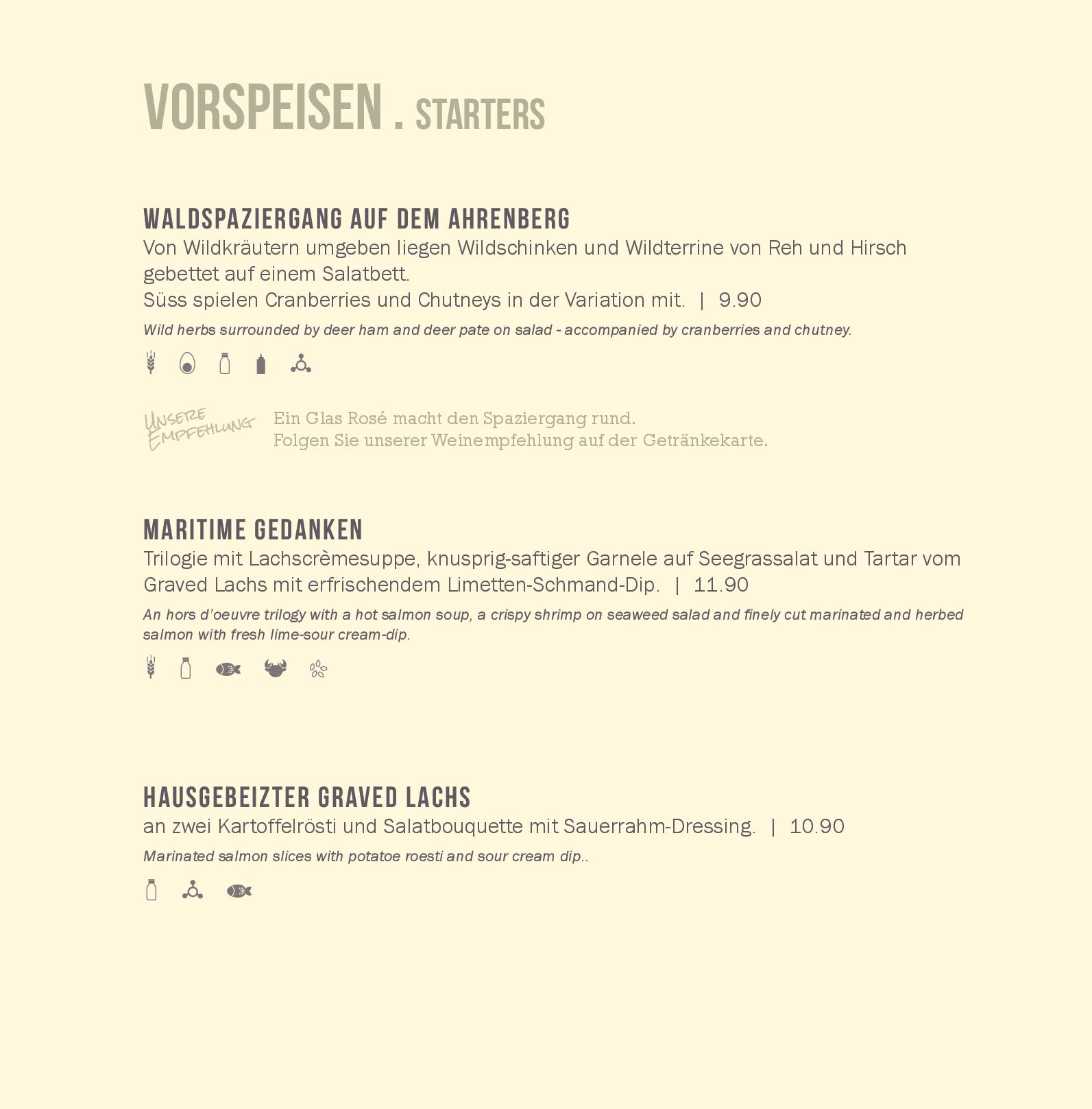 Speisekarte Romantik Hotel Ahrenberg in Bad Sooden-Allendorf, Seite 4