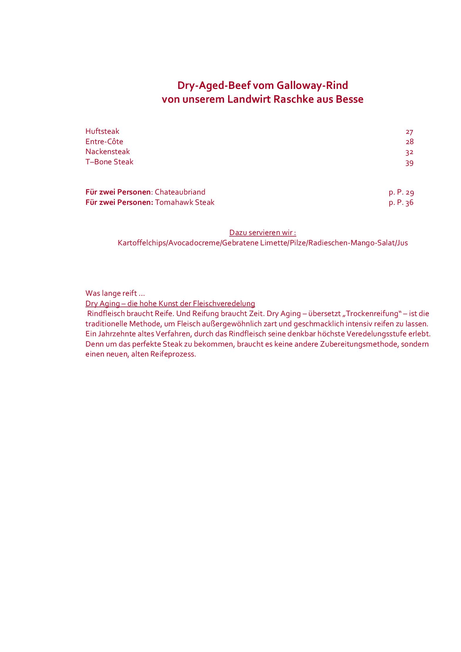 Speisekarte Restaurant Steinernes Schweinchen in Kassel, Seite 3