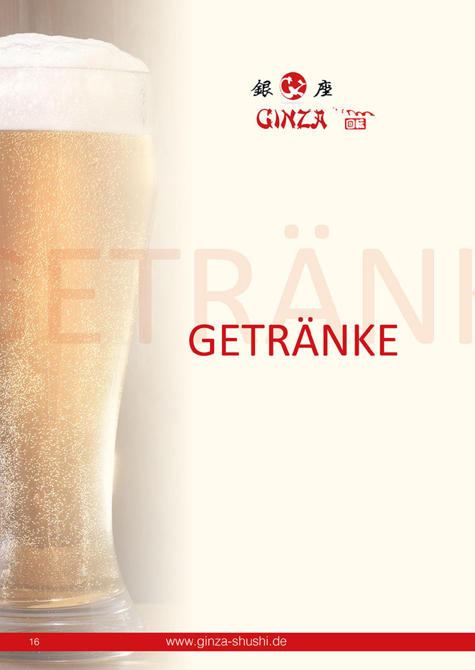 Speisekarte Japan & China Restaurant GINZA in Reutlingen, Seite 16
