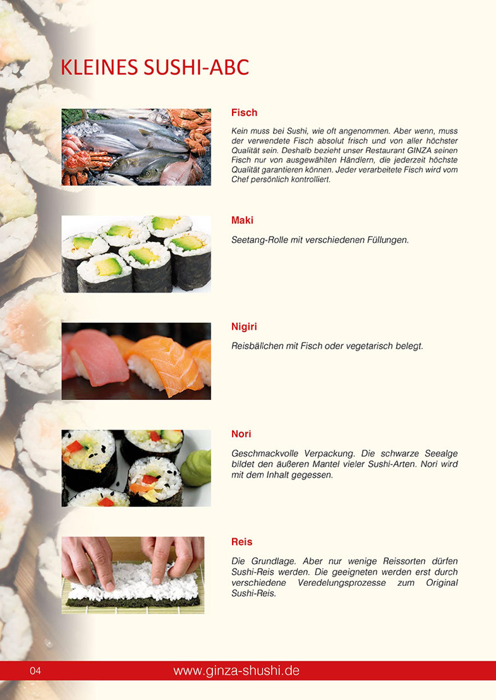 Speisekarte Japan & China Restaurant GINZA in Reutlingen, Seite 4