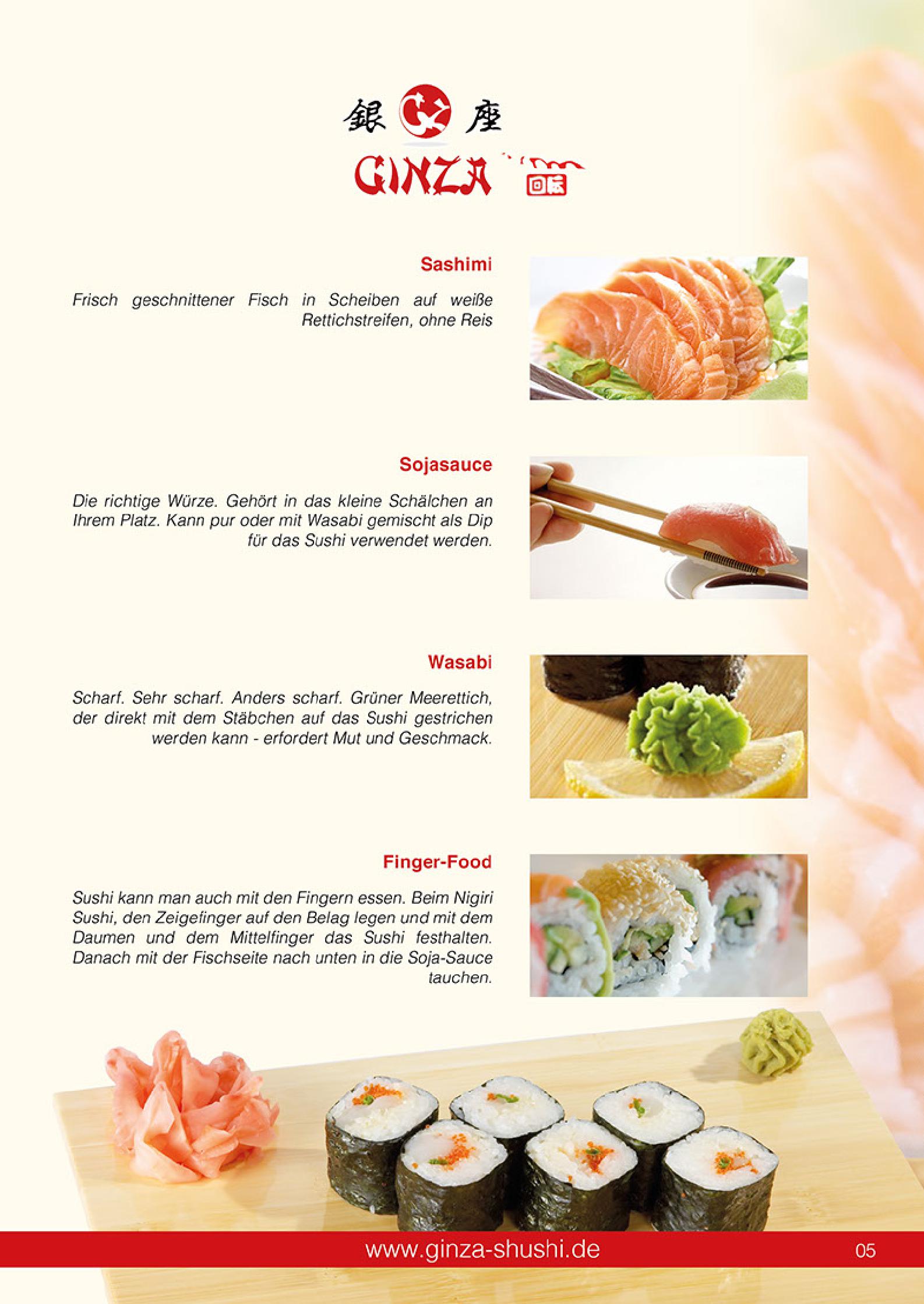 Speisekarte Japan & China Restaurant GINZA in Reutlingen, Seite 5