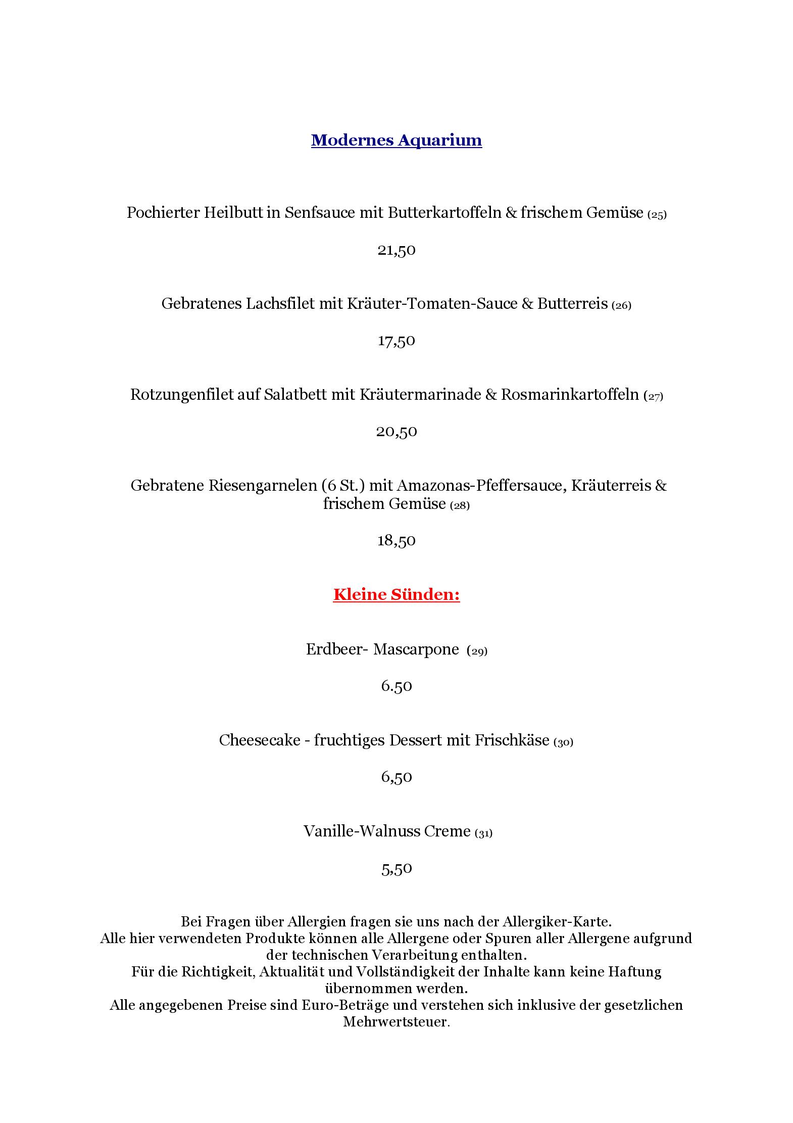 Speisekarte Unfassbar in Viersen, Seite 4