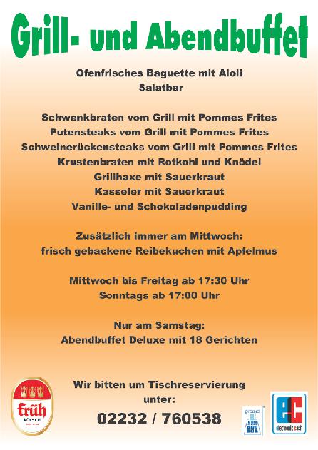 Speisekarte Brauhausgarten Alt Brühl in Brühl, Seite 1