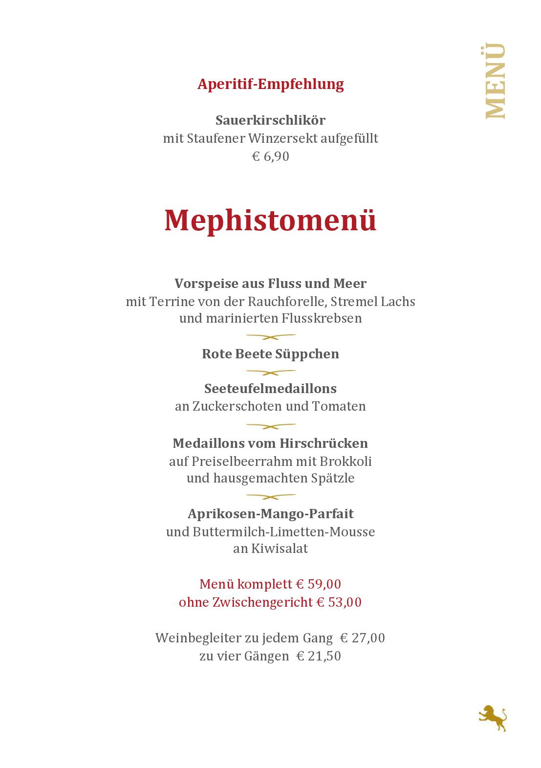Speisekarte Der Löwen in Staufen mit Haus Goethe in Staufen, Seite 9
