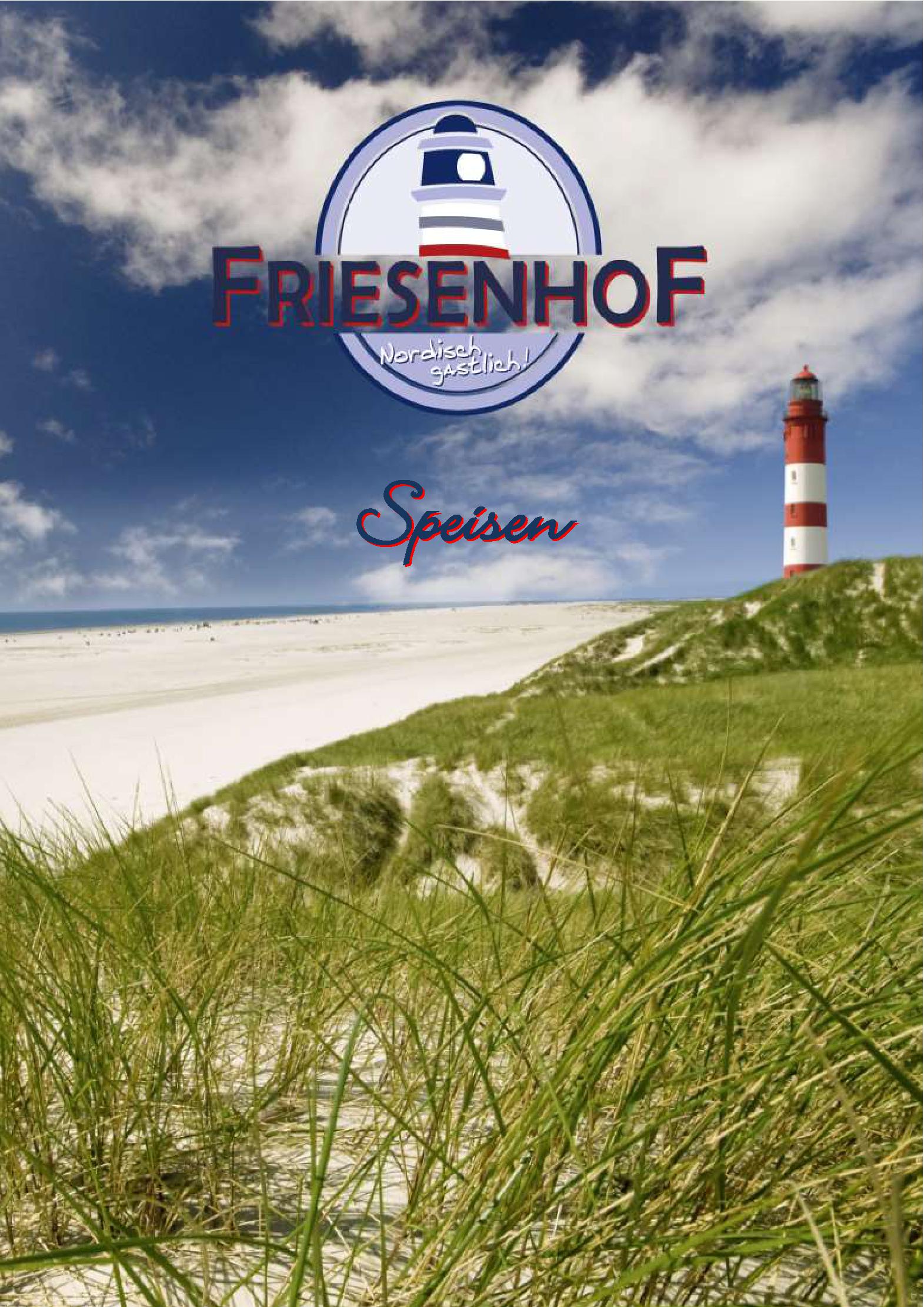 Speisekarte Friesenhof Bremen in Bremen, Seite 1
