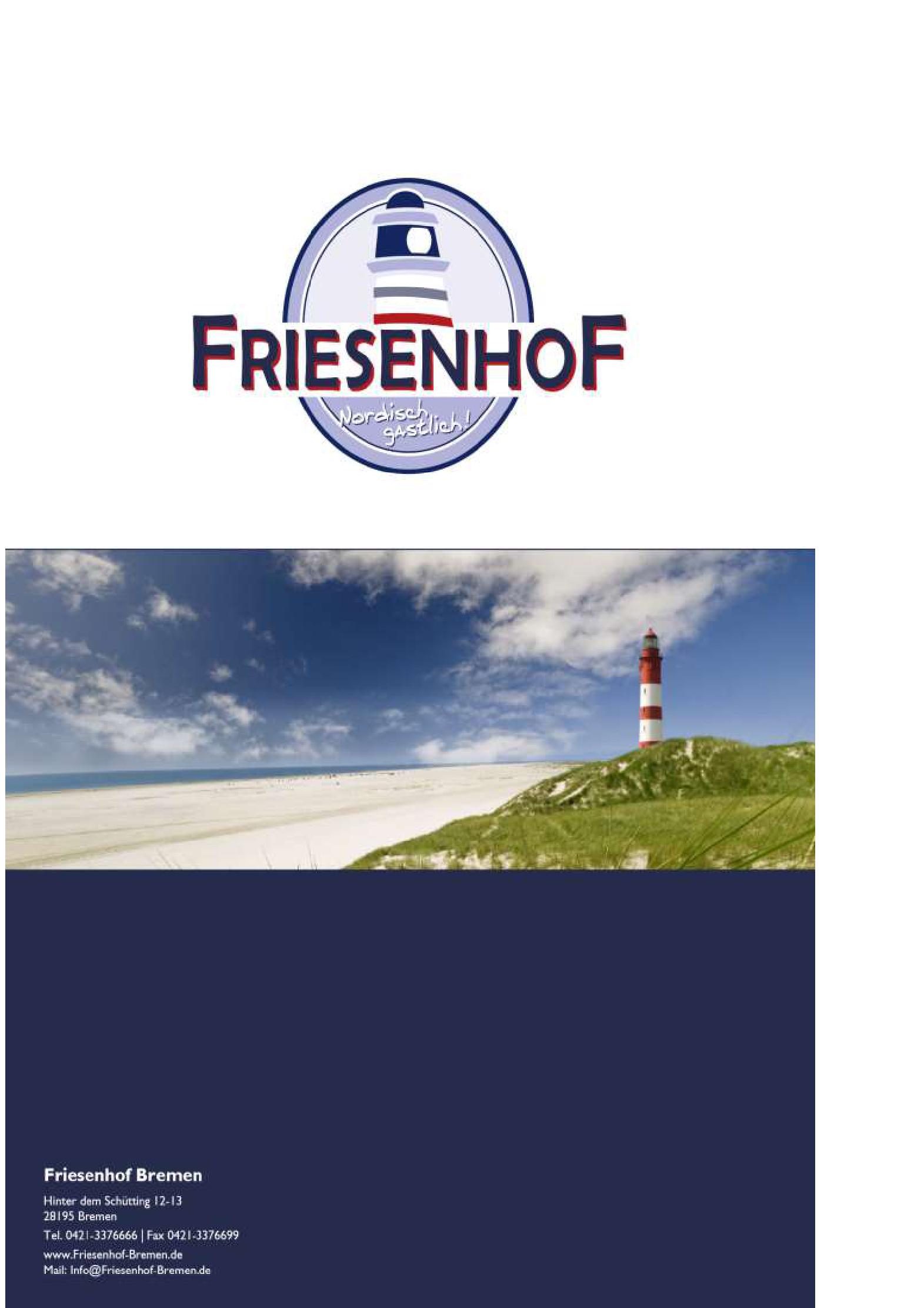 Speisekarte Friesenhof Bremen in Bremen, Seite 8