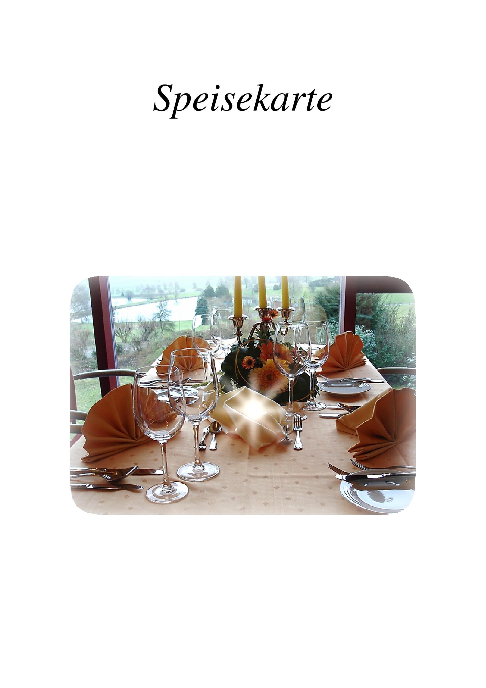 Speisekarte Hessen Hotelpark Hohenroda in Hohenroda, Seite 1