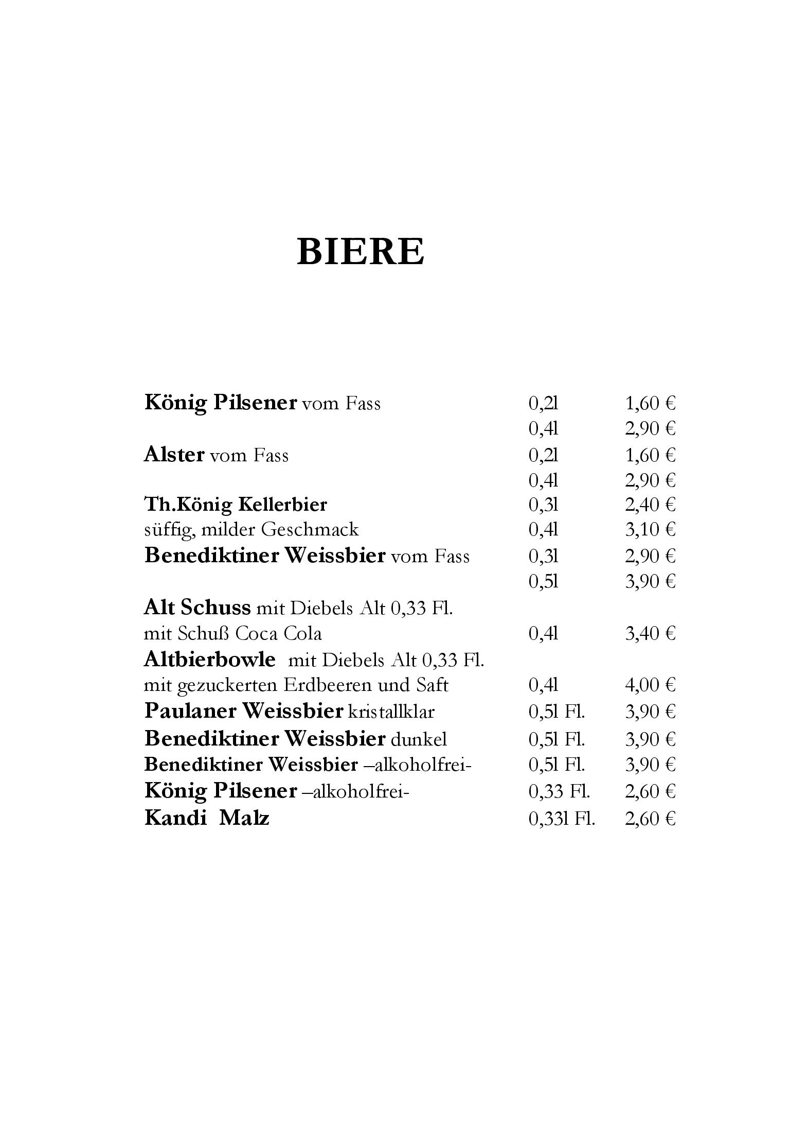 Speisekarte Altstadthotel in Versmold, Seite 8