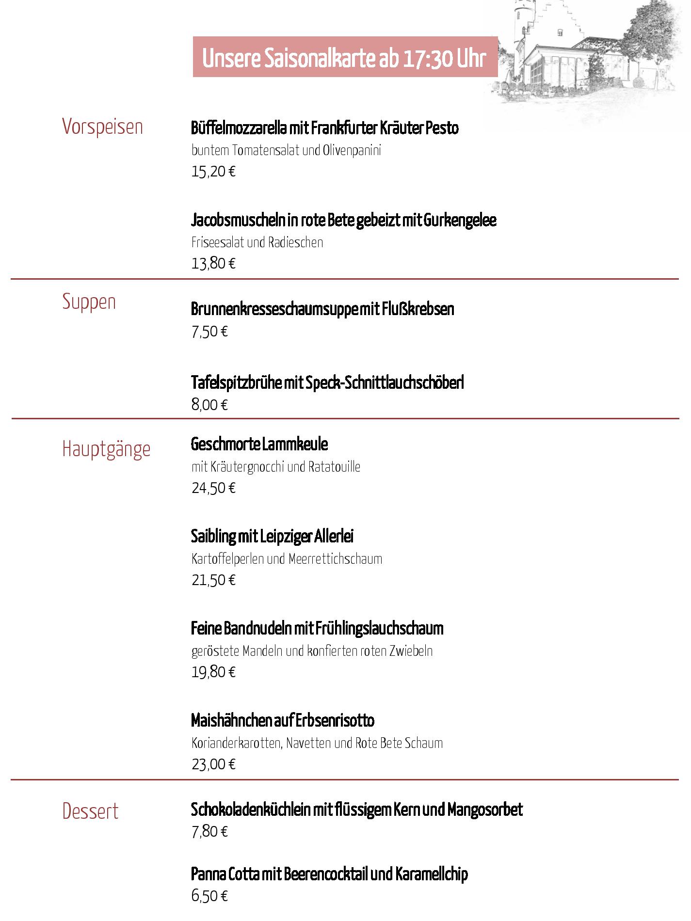 Speisekarte Burg Crass in Eltville am Rhein, Seite 5
