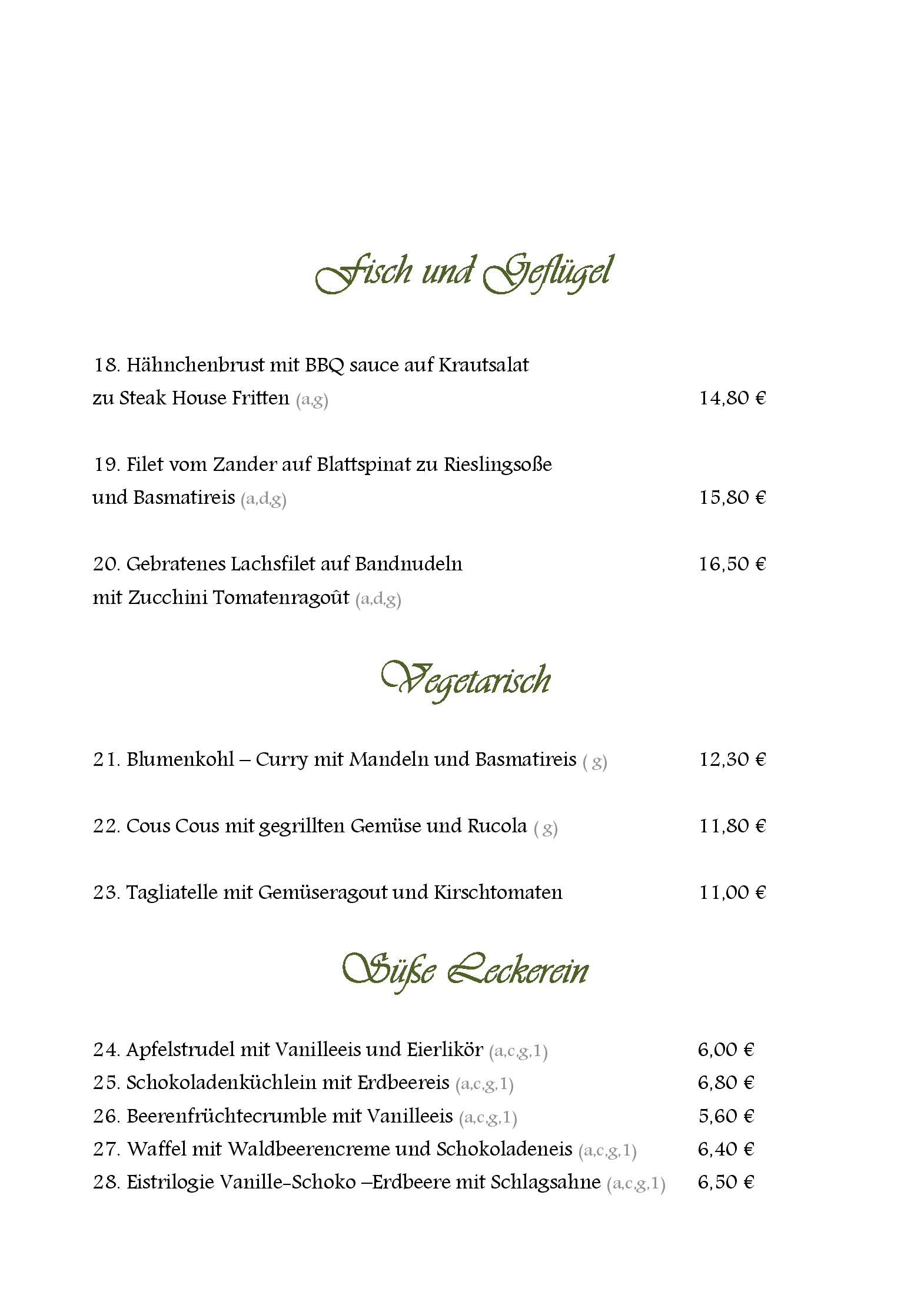 Speisekarte Italienisches Dörfchen in Dresden, Seite 3