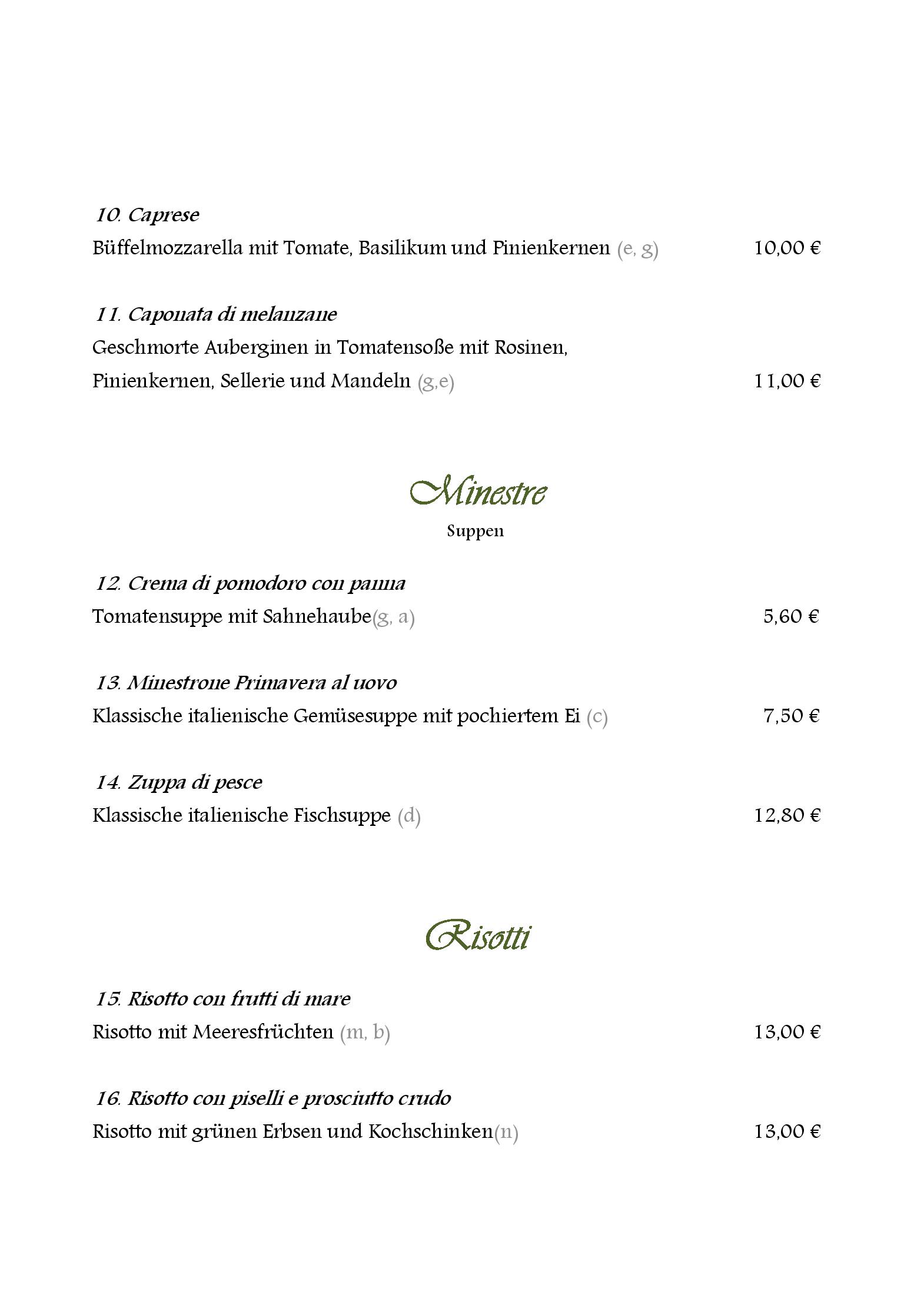 Speisekarte Italienisches Dörfchen in Dresden, Seite 6