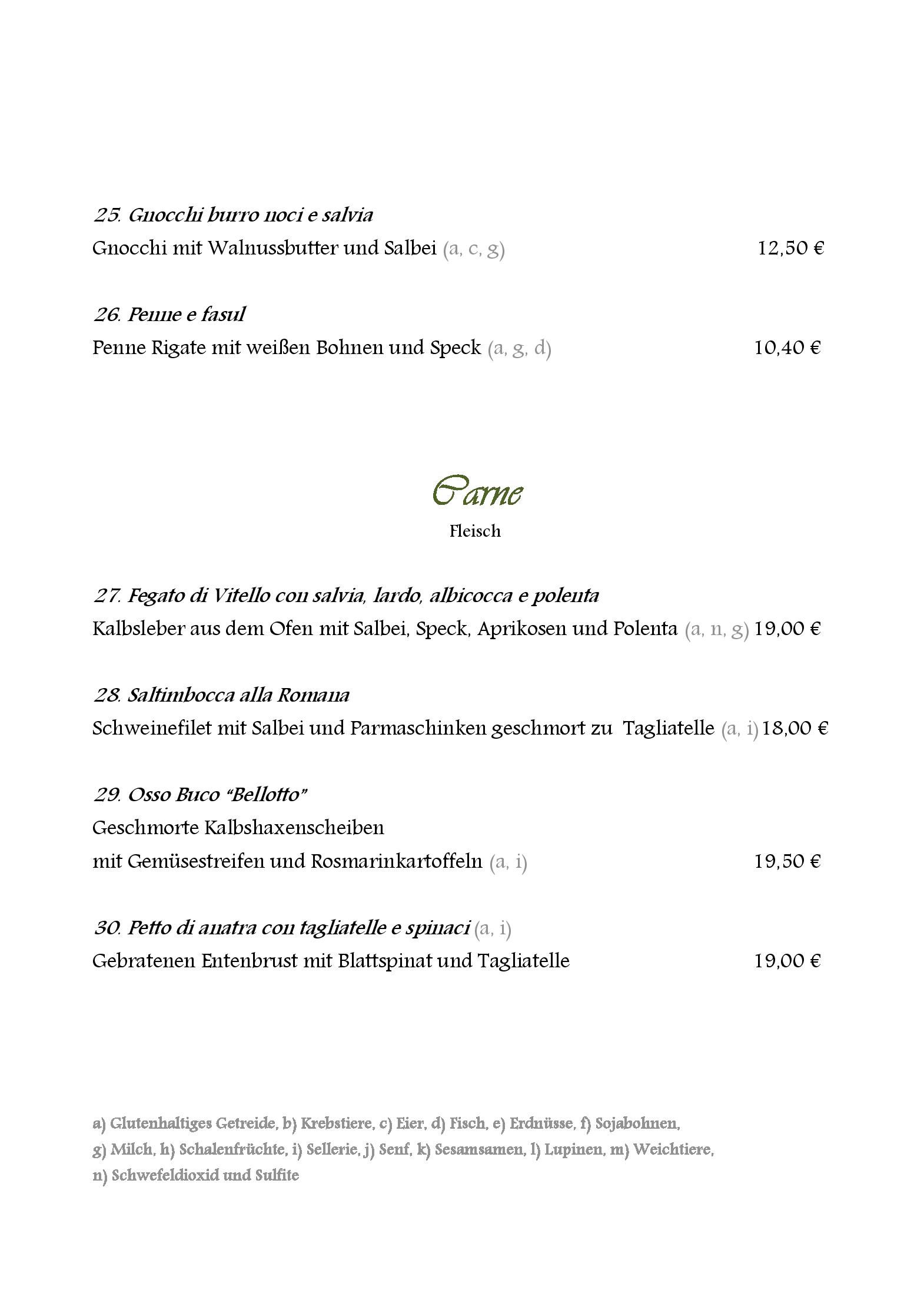 Speisekarte Italienisches Dörfchen in Dresden, Seite 8