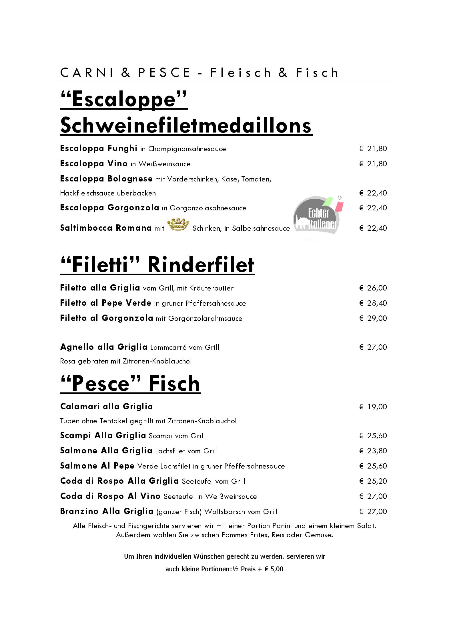Speisekarte echteritaliener Taormina Ristorante in Regensburg, Seite 5