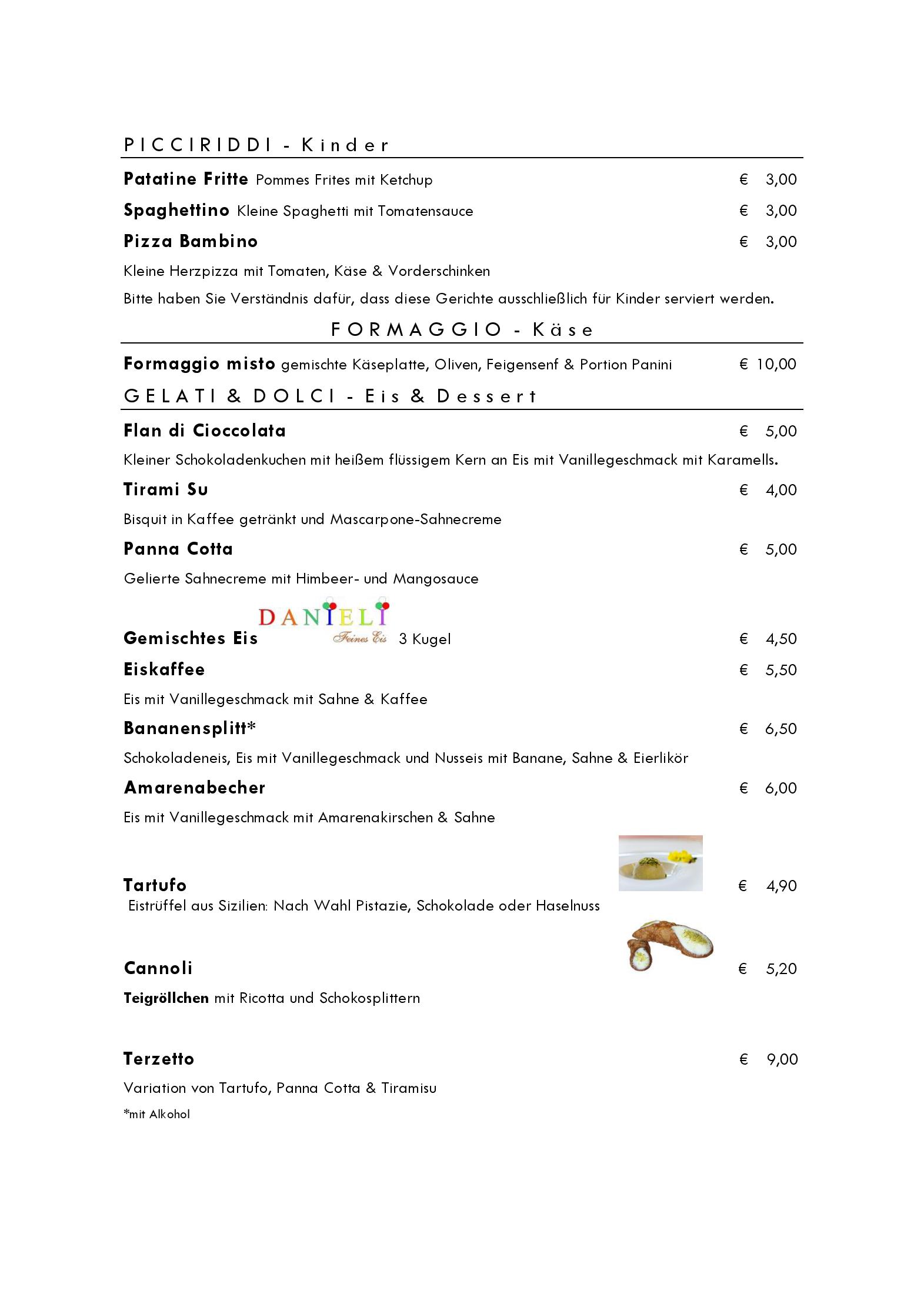 Speisekarte echteritaliener Taormina Ristorante in Regensburg, Seite 8