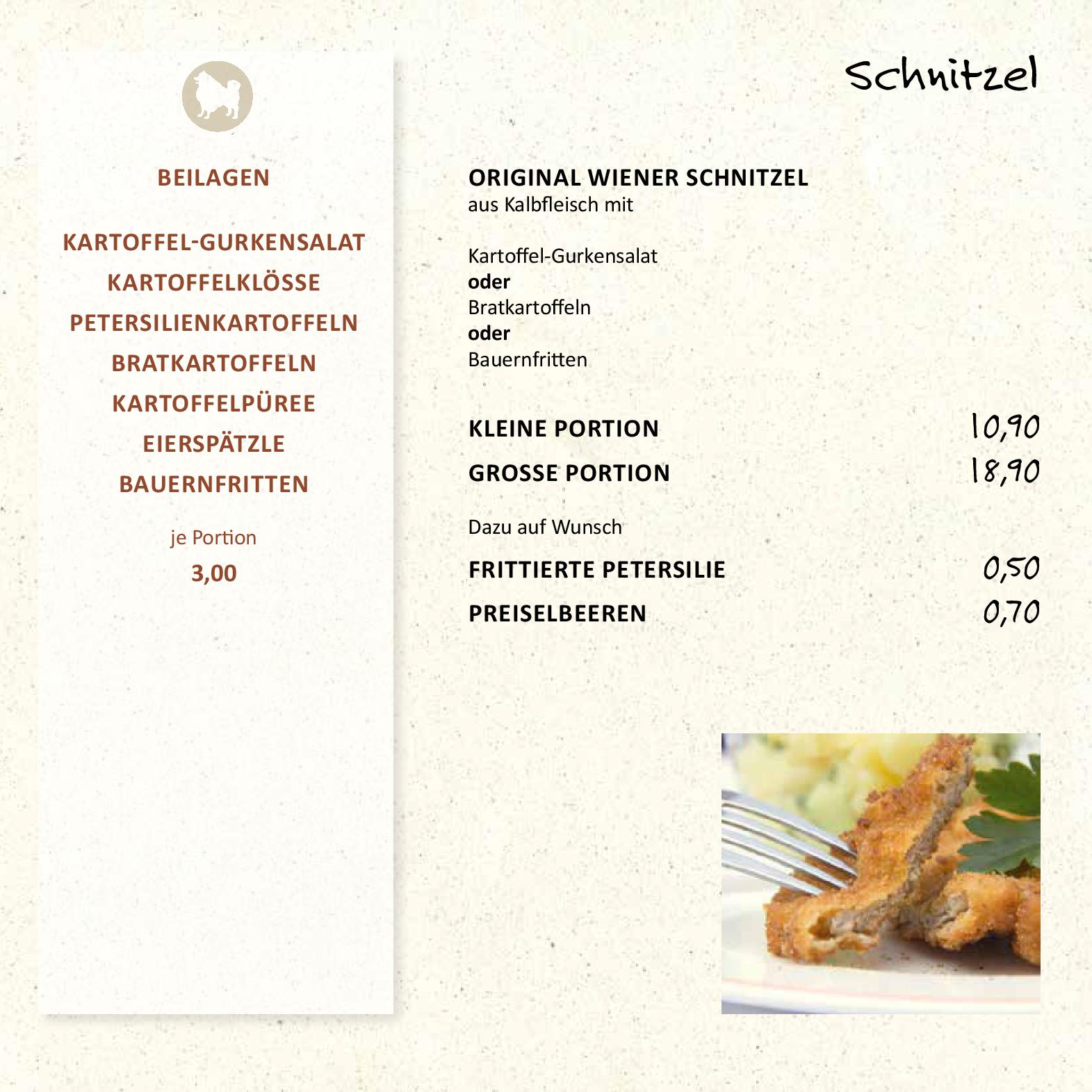 Speisekarte Gasthaus am Muster Schloss in Mayen, Seite 11