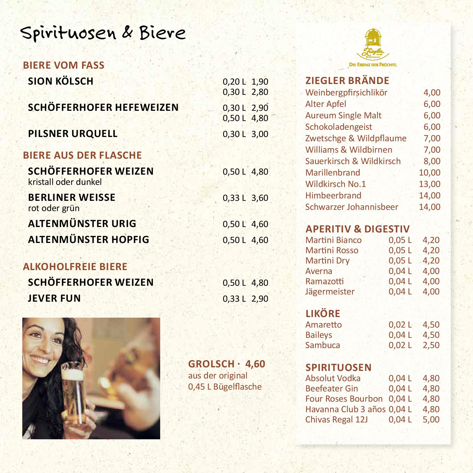 Speisekarte Gasthaus am Muster Schloss in Mayen, Seite 14