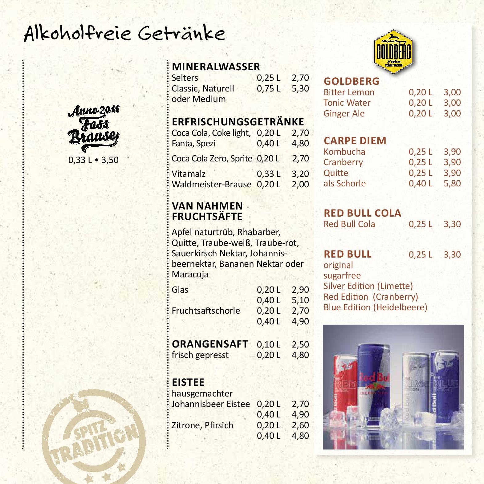 Speisekarte Gasthaus am Muster Schloss in Mayen, Seite 15