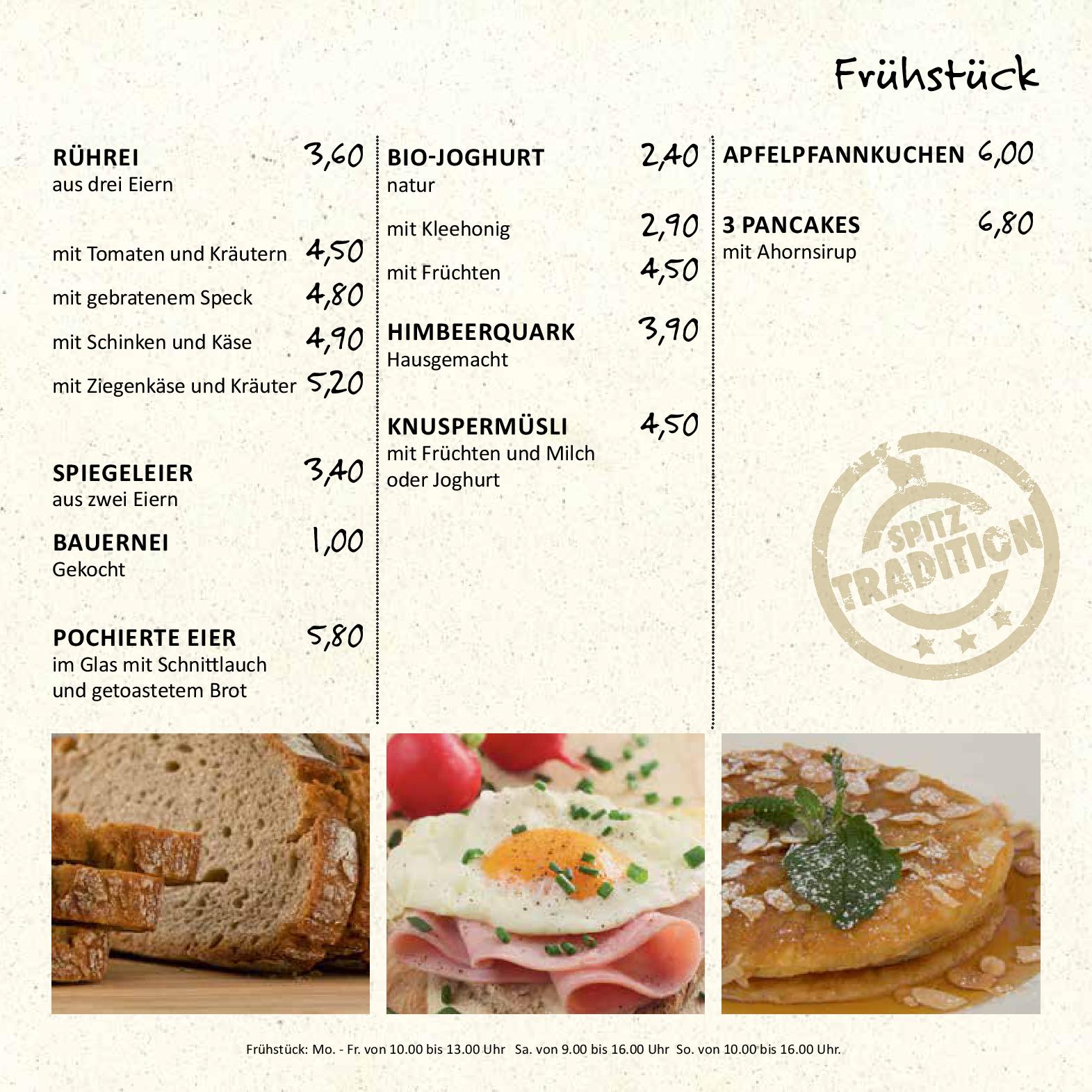 Speisekarte Gasthaus am Muster Schloss in Mayen, Seite 3
