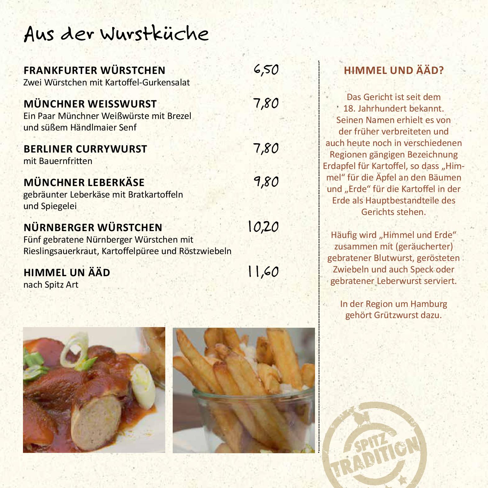 Speisekarte Gasthaus am Muster Schloss in Mayen, Seite 8
