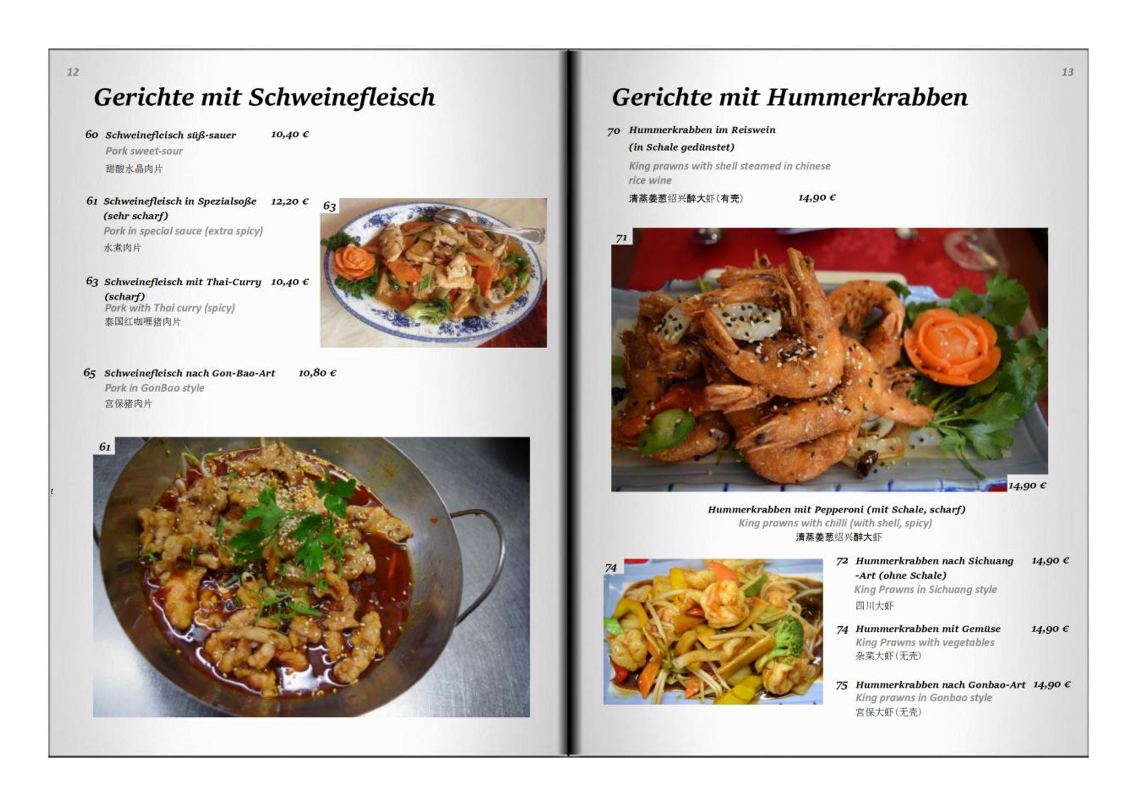Speisekarte China-Restaurant Konfuzius in Köln, Seite 7
