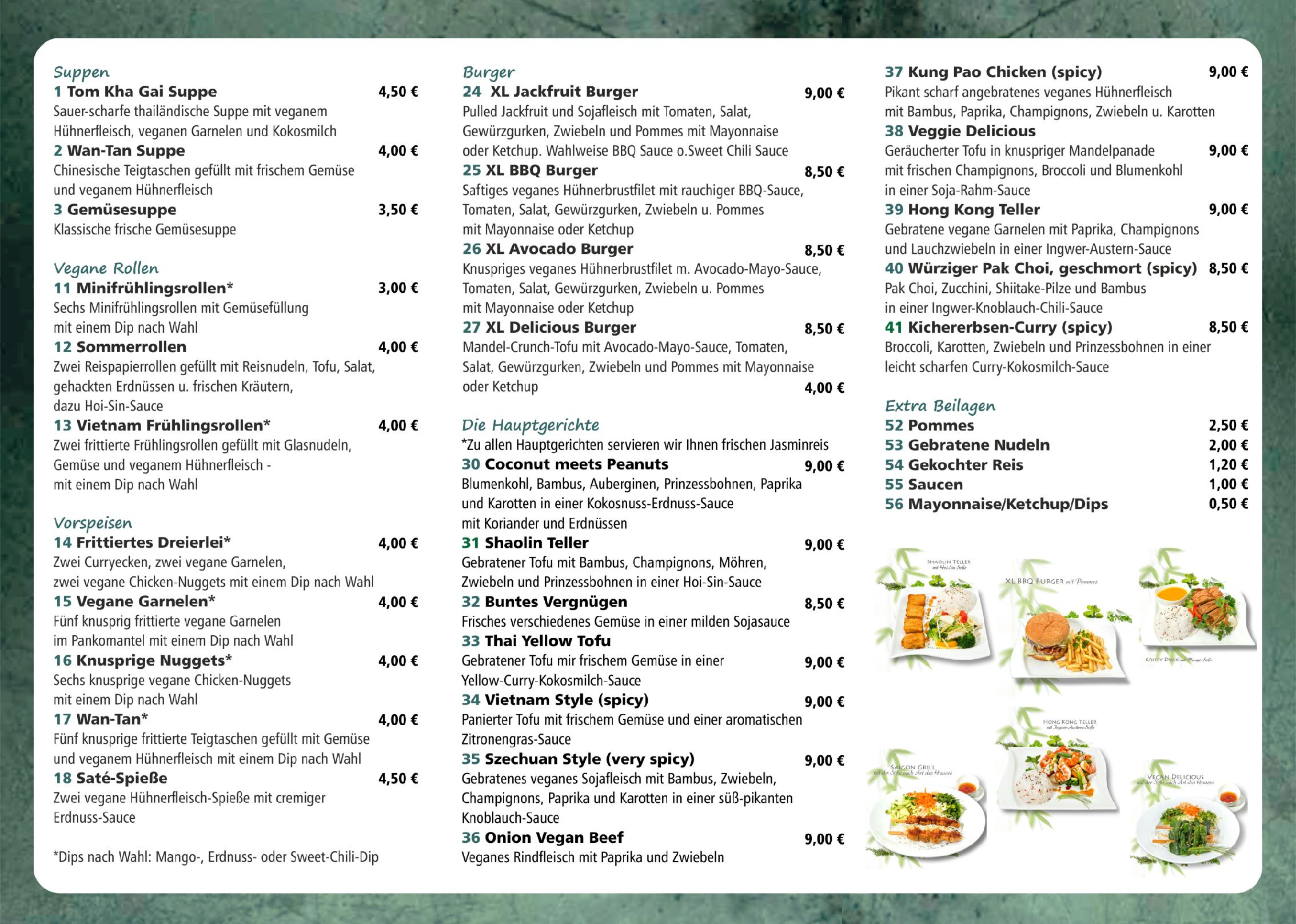 Speisekarte Veggie Delicious in Bielefeld, Seite 1