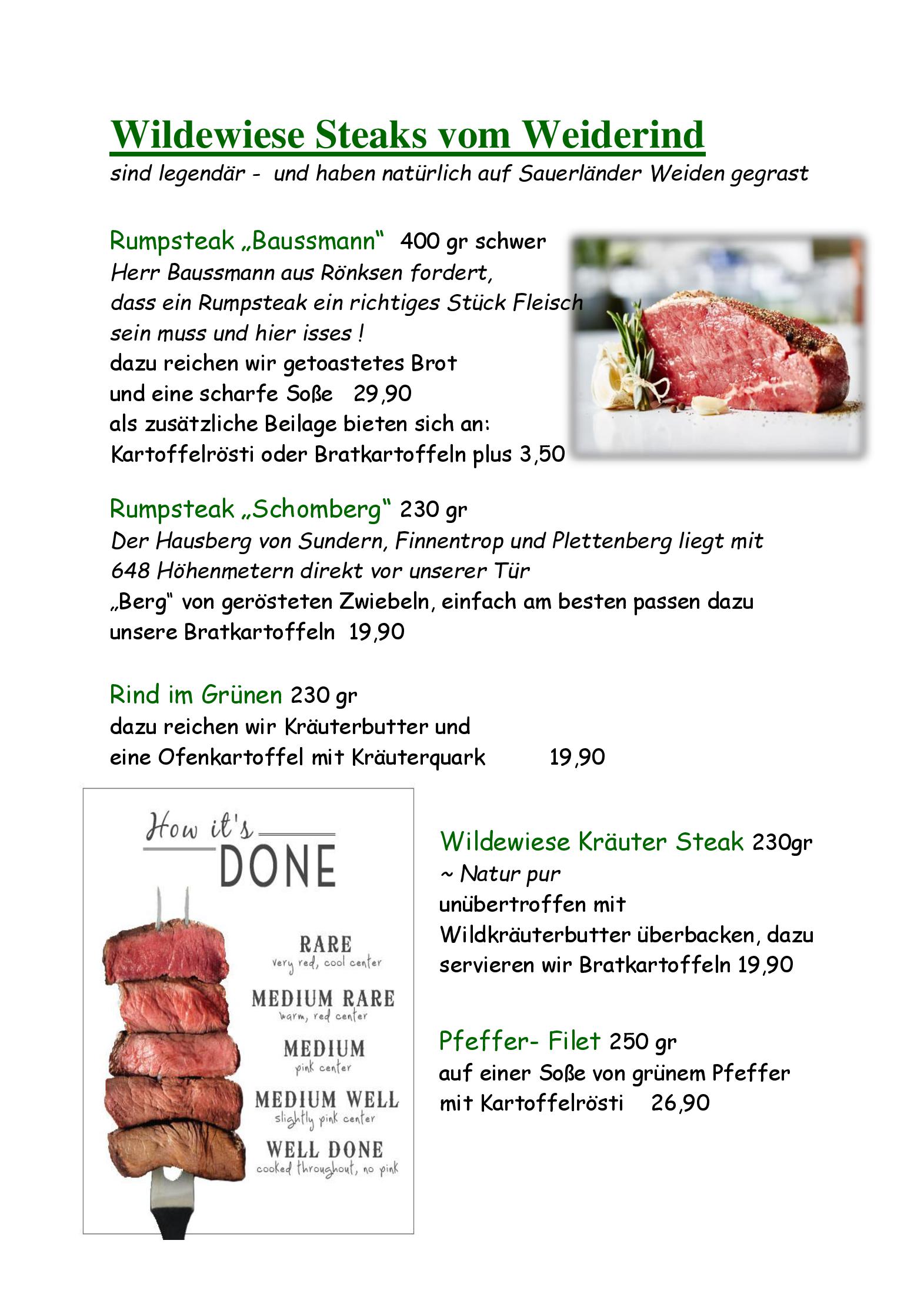 Speisekarte NaturHotel Wildewiese in Sundern, Seite 9