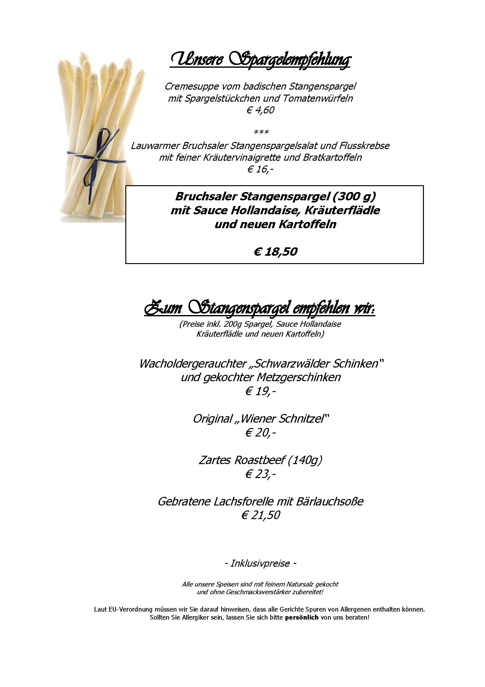Speisekarte Schwarzwaldhotel Tanne Tonbach in Baiersbronn, Seite 4