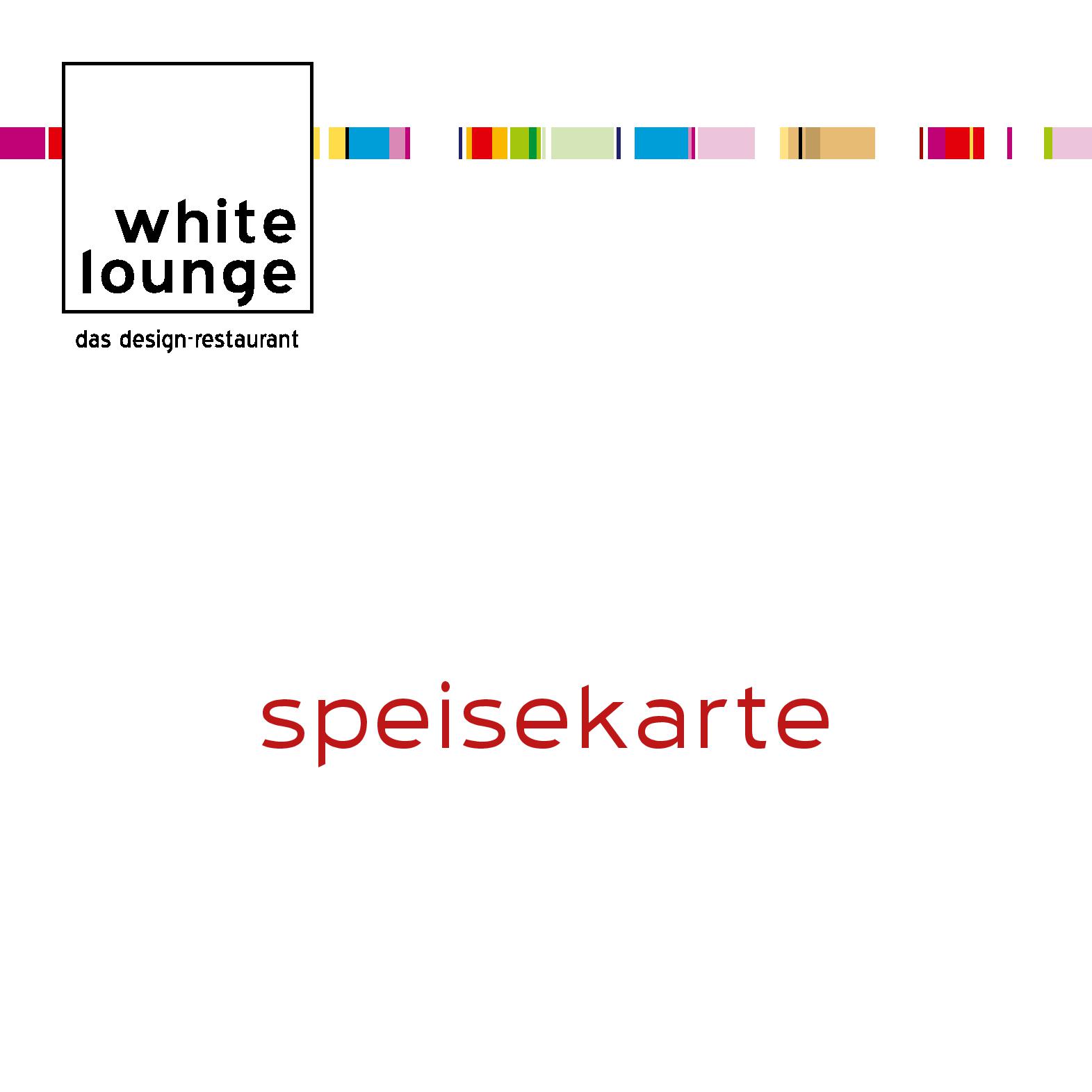 Speisekarte white lounge in Hamburg, Seite 1