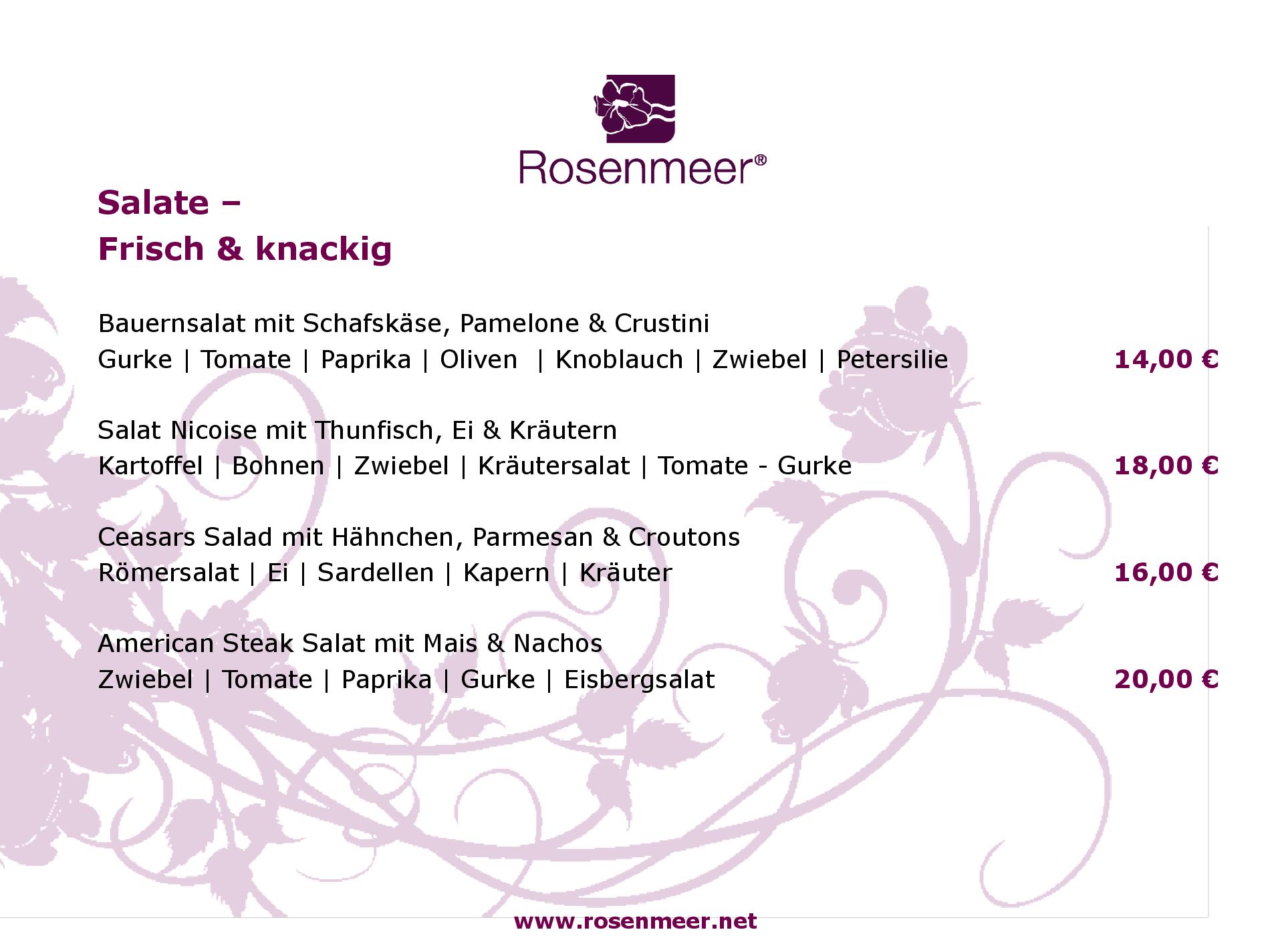 Speisekarte Rosenmeer Hotel & Restaurant in Mönchengladbach, Seite 4
