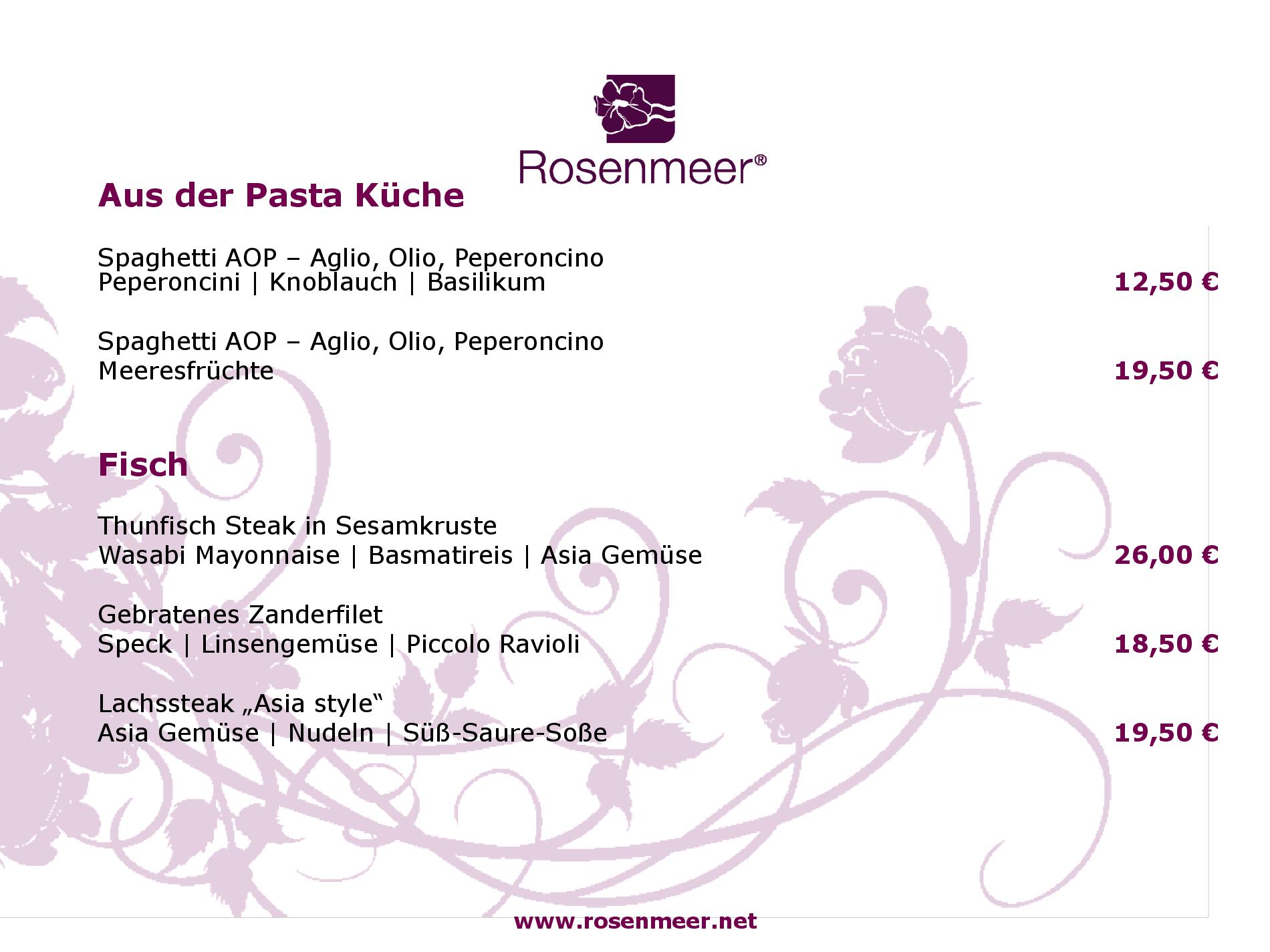 Speisekarte Rosenmeer Hotel & Restaurant in Mönchengladbach, Seite 5