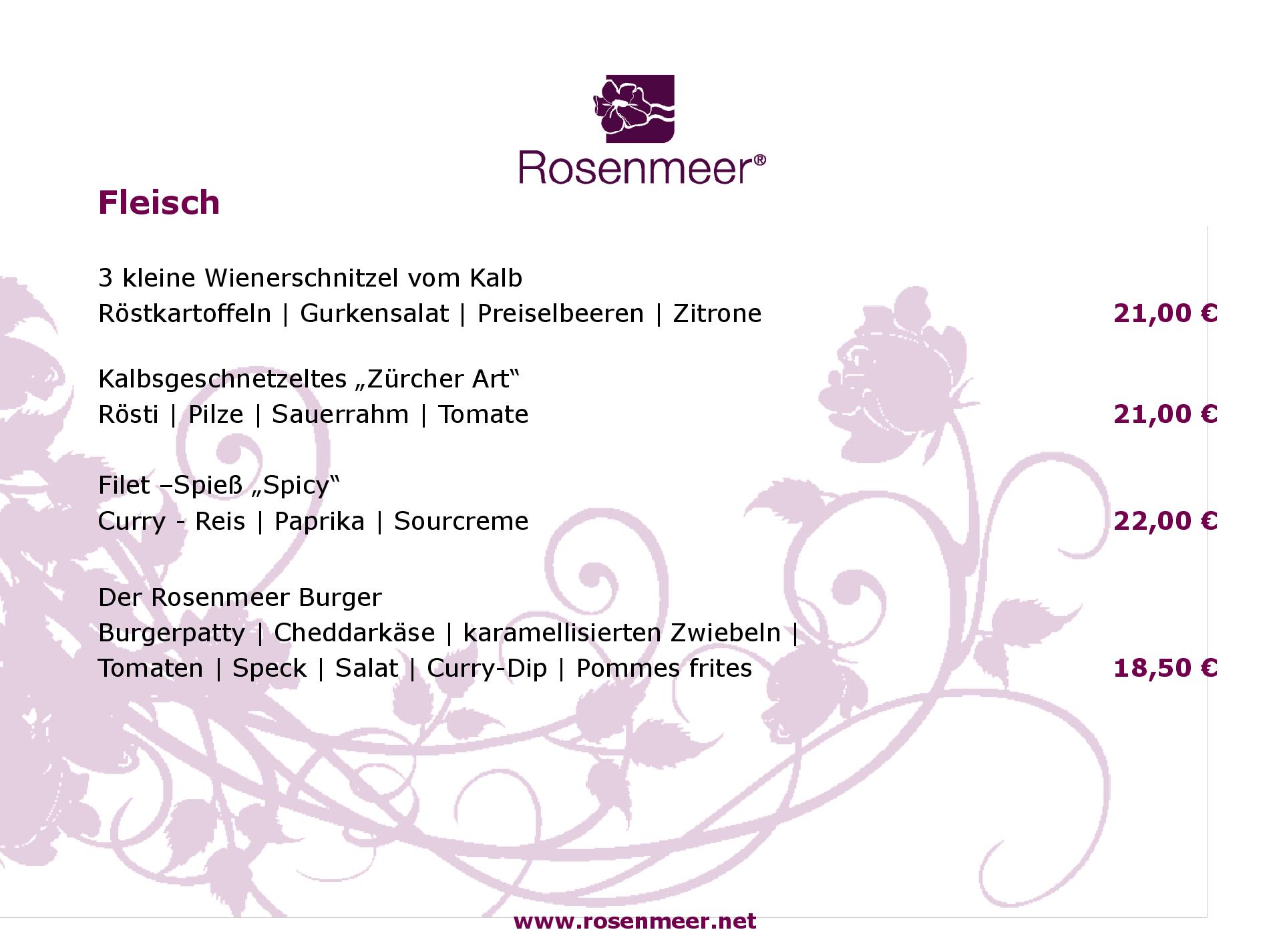 Speisekarte Rosenmeer Hotel & Restaurant in Mönchengladbach, Seite 7