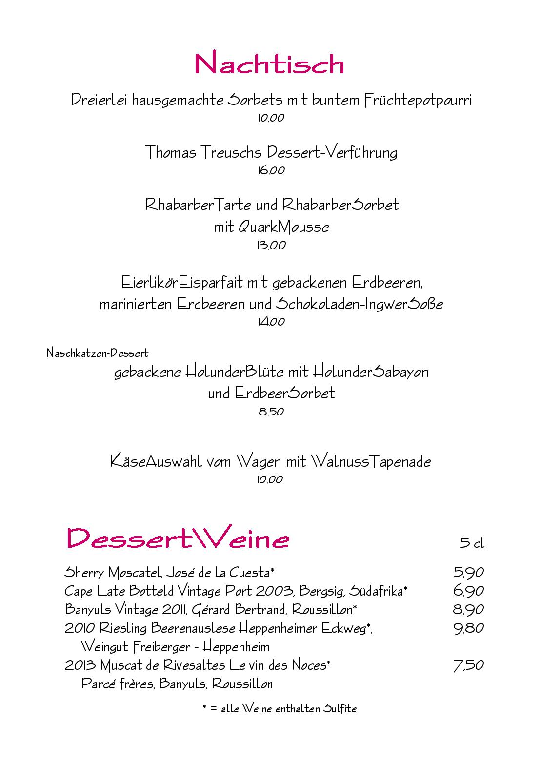 Speisekarte GenießerRestaurant Treuschs Schwanen  in Reichelsheim, Seite 4