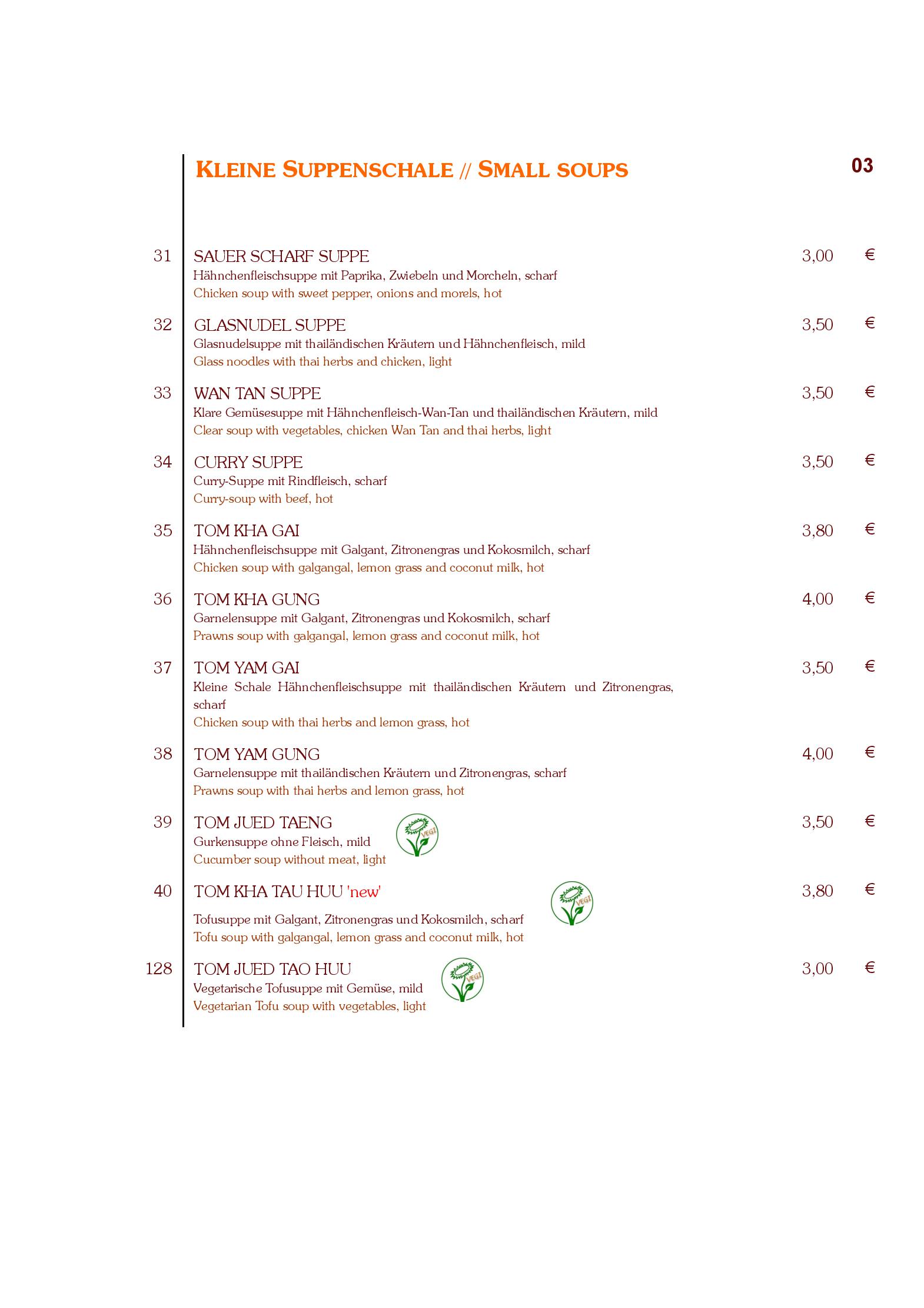 Speisekarte Restaurant Taleh Thai in Berlin - Prenzlauer Berg, Seite 4