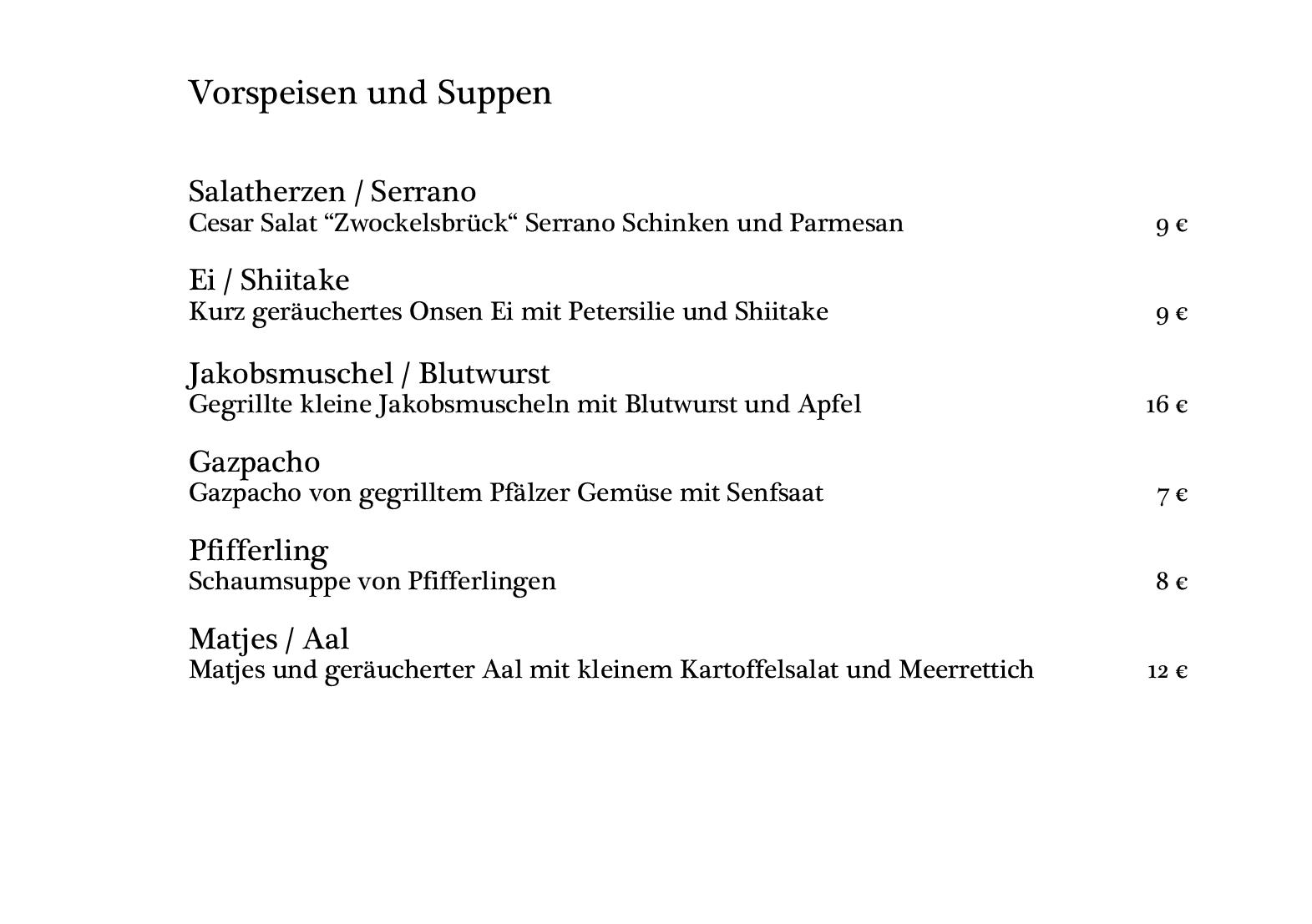 Speisekarte Weinstube Zwockelsbrück in Neustadt an der Weinstraße, Seite 2