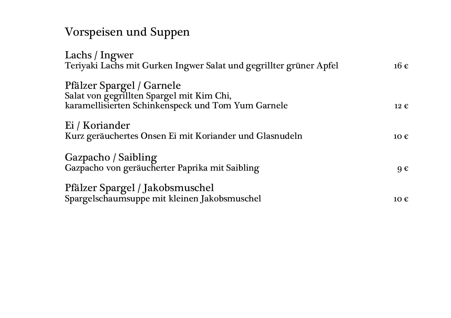 Speisekarte moro Restaurant in Neustadt an der Weinstraße, Seite 2